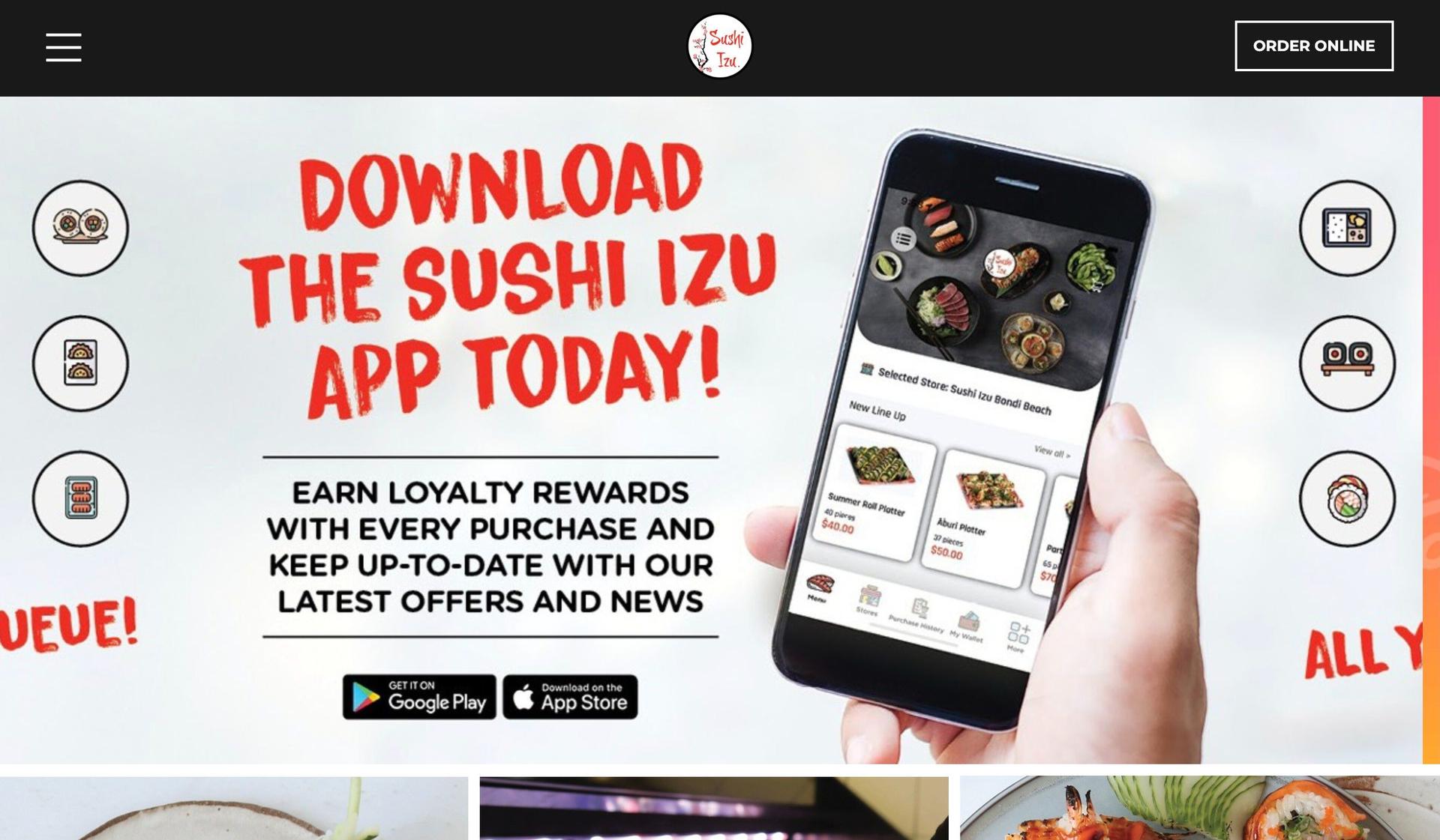 Sushi Izu-sushi restaurant websites