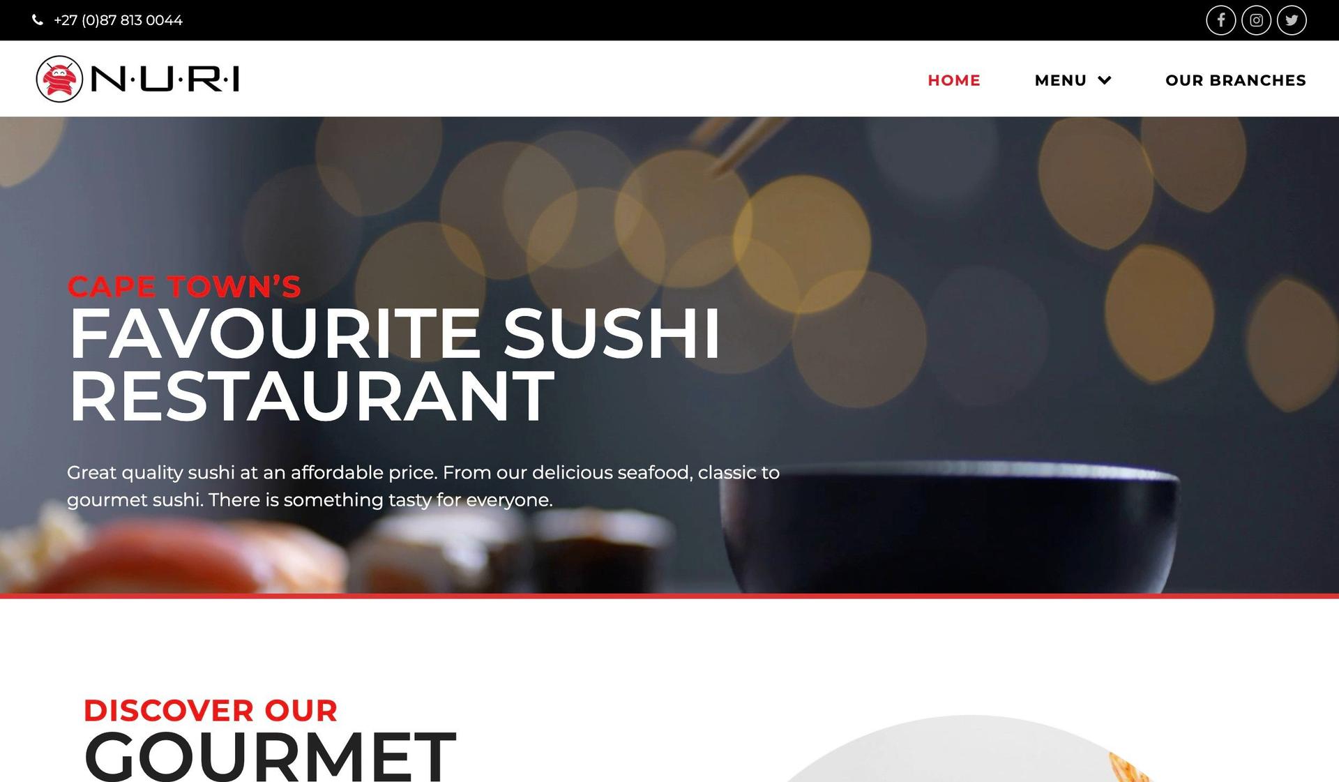 Nuri-sushi restaurant websites