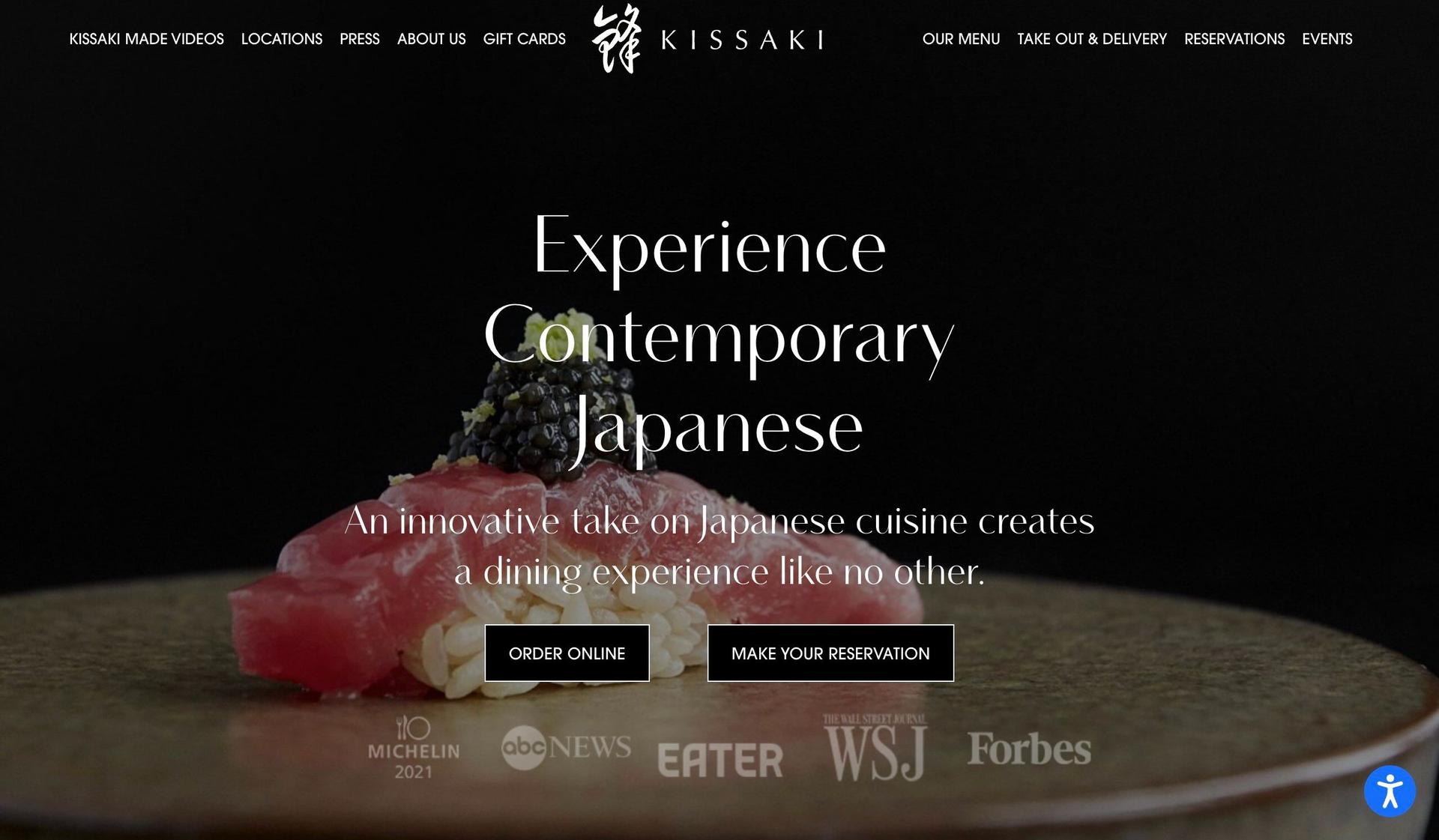 Explore Kissaki-sushi restaurant websites