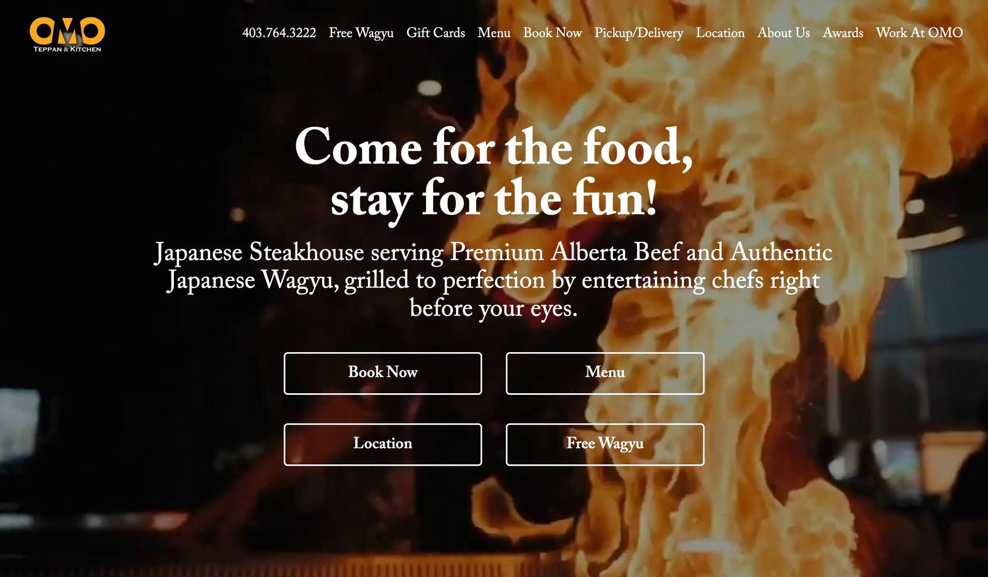 Omo YYC-sushi restaurant websites
