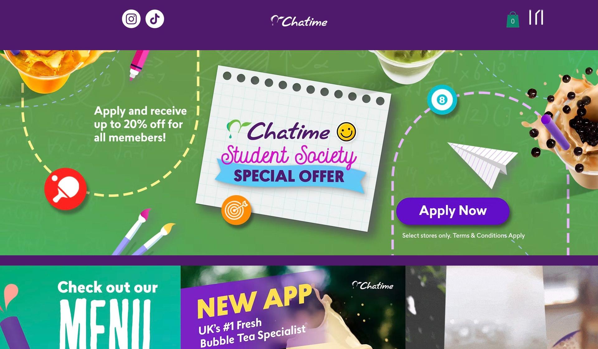 Chatime UK-bubble tea websites