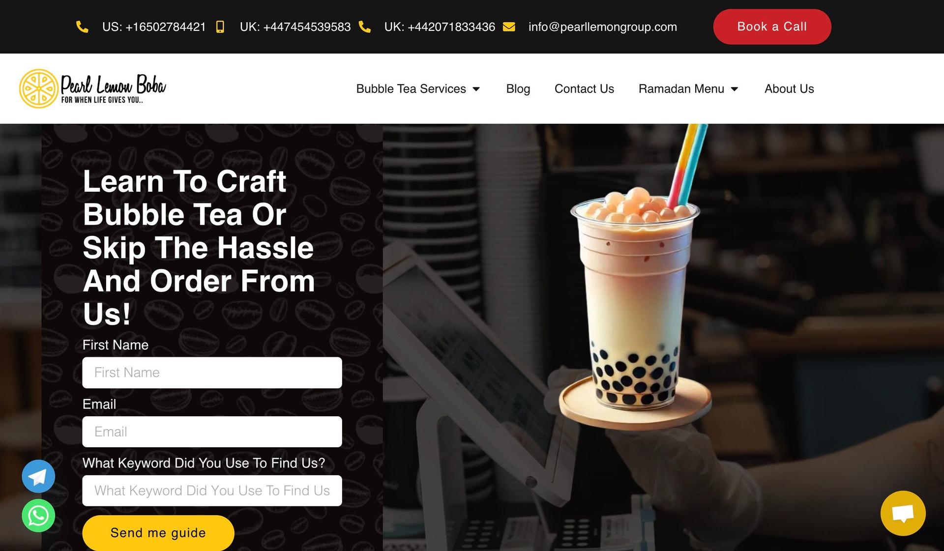 Pearl Lemon Boba-bubble tea websites