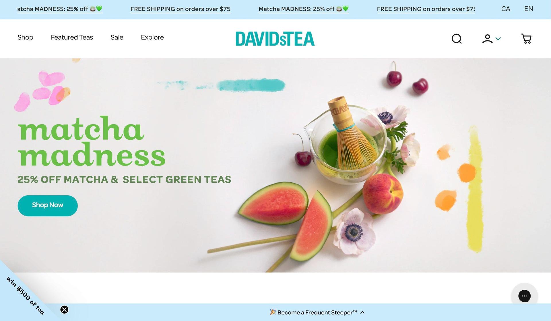 DAVIDsTEA-bubble tea websites
