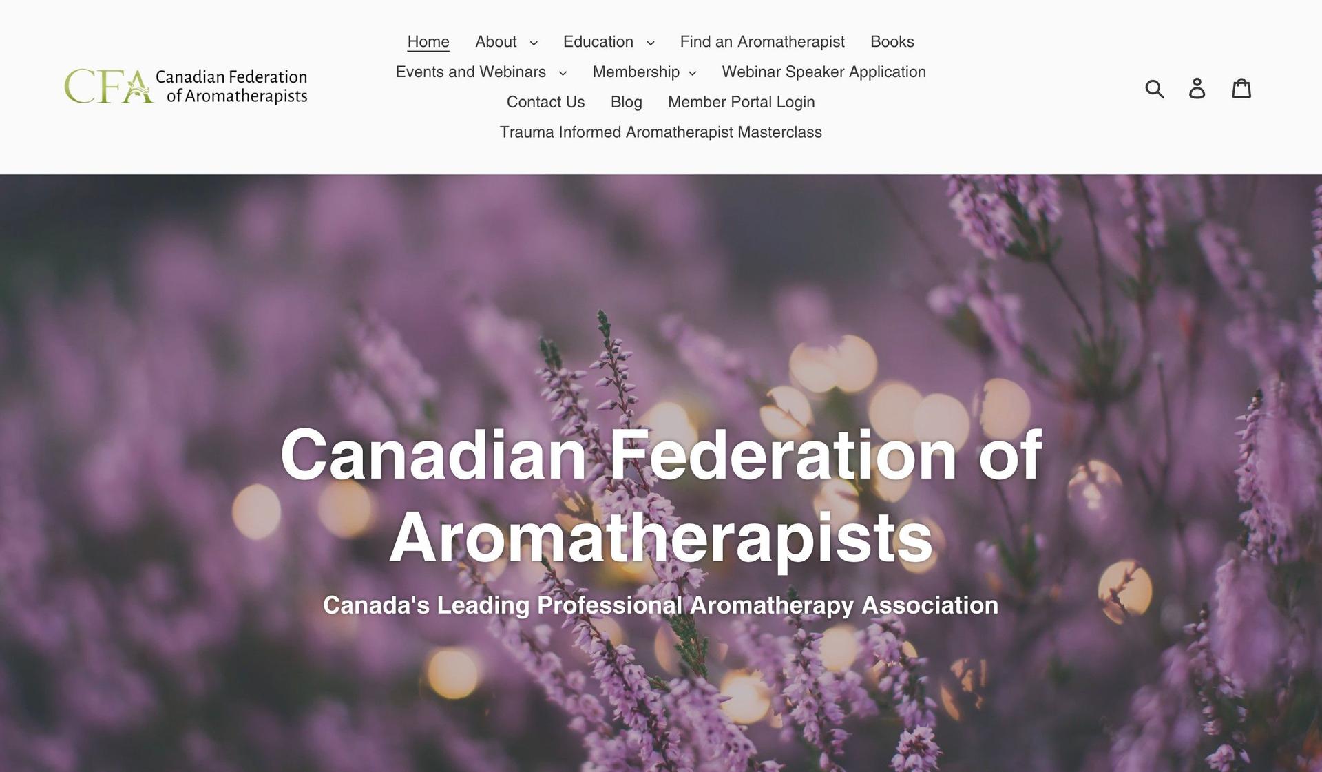 CFA Canada-aromatherapy websites