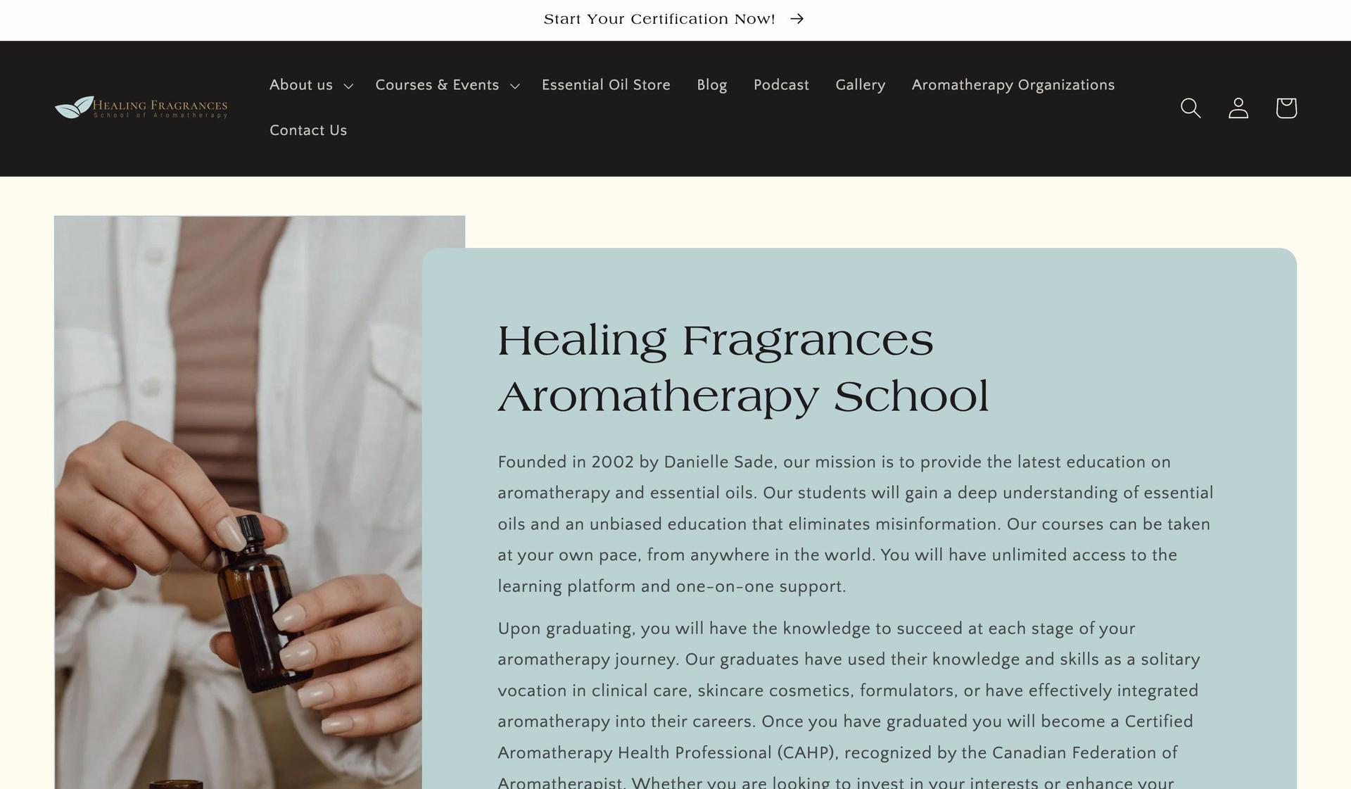 Healing Fragrances-aromatherapy websites