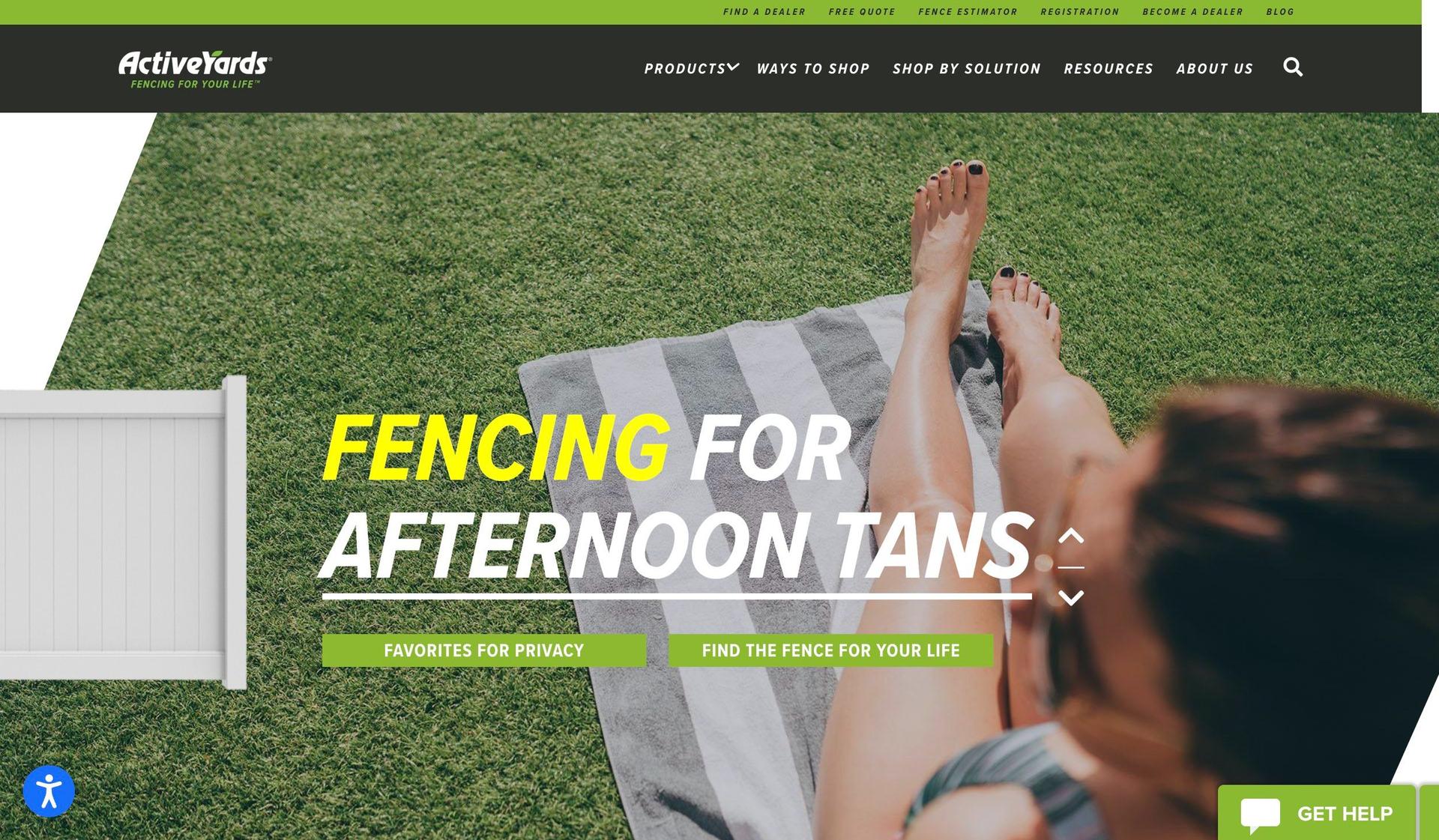 ActiveYards-fence company websites