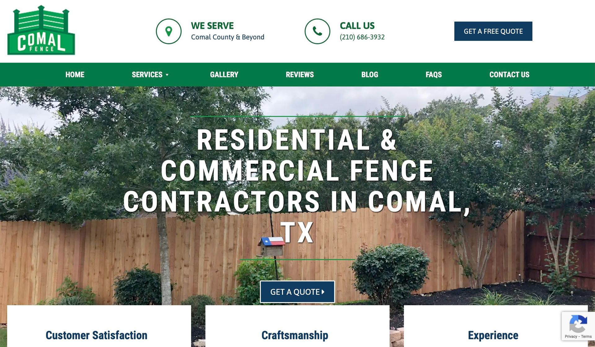 Comal Fence-fence company websites