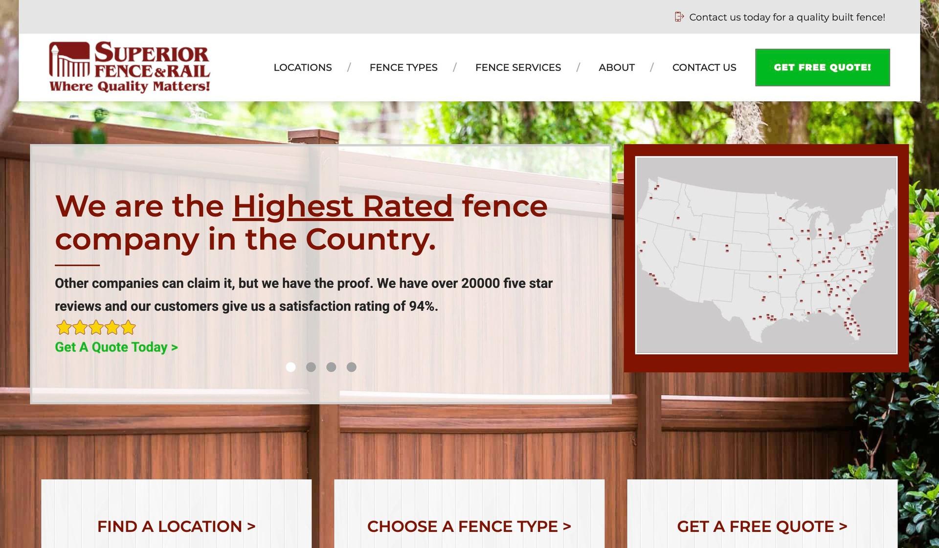 Superior Fence and Rail-fence company websites