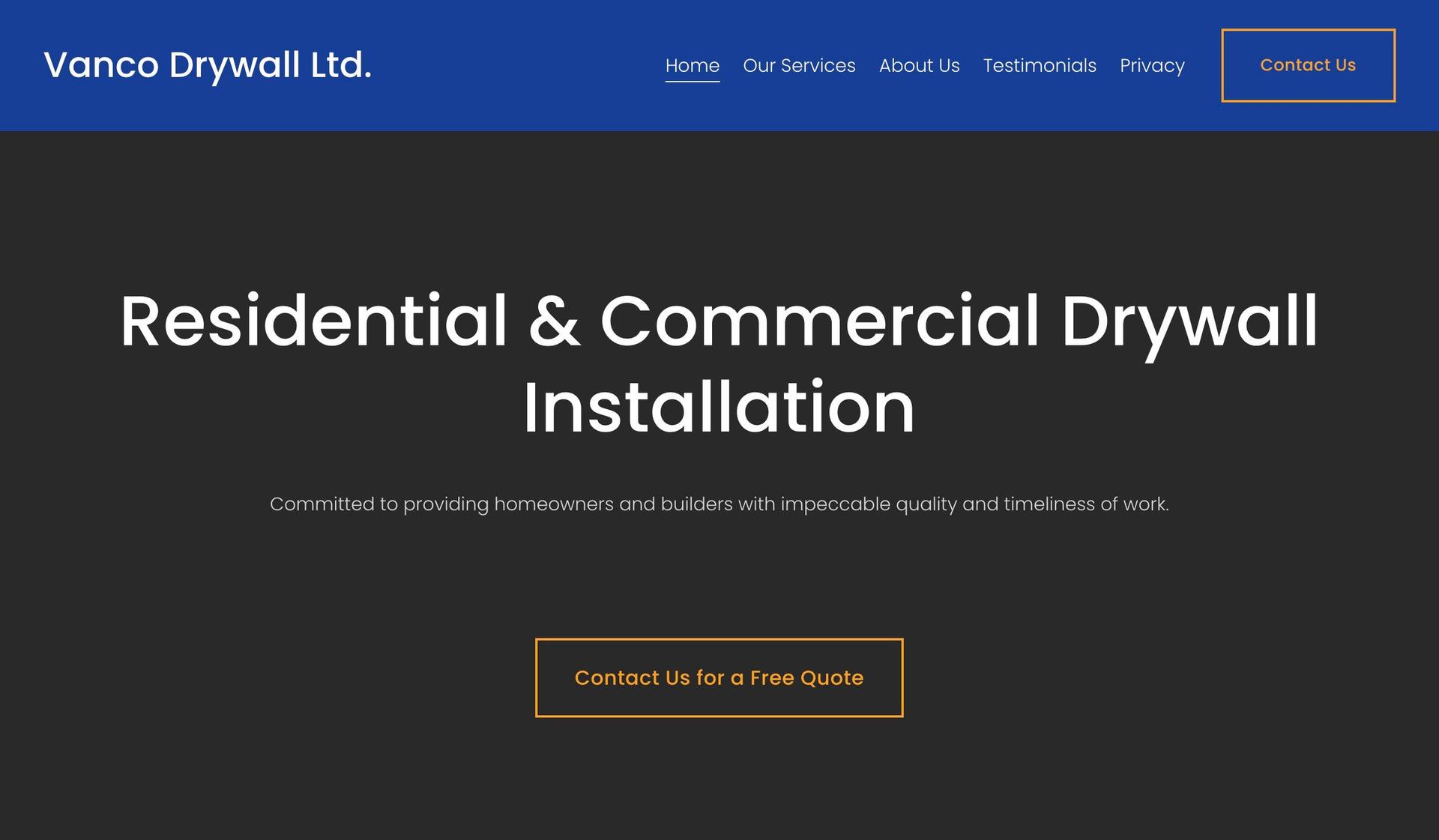 Vanco Drywall-drywall company websites