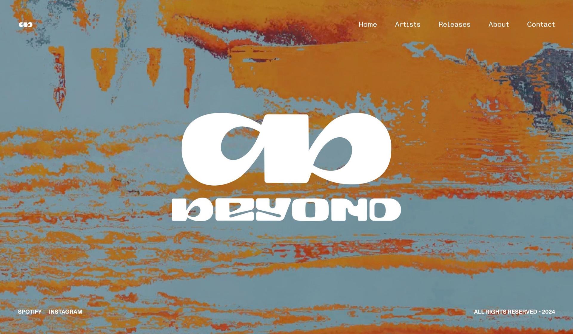 Beyond Records-record label website design examples