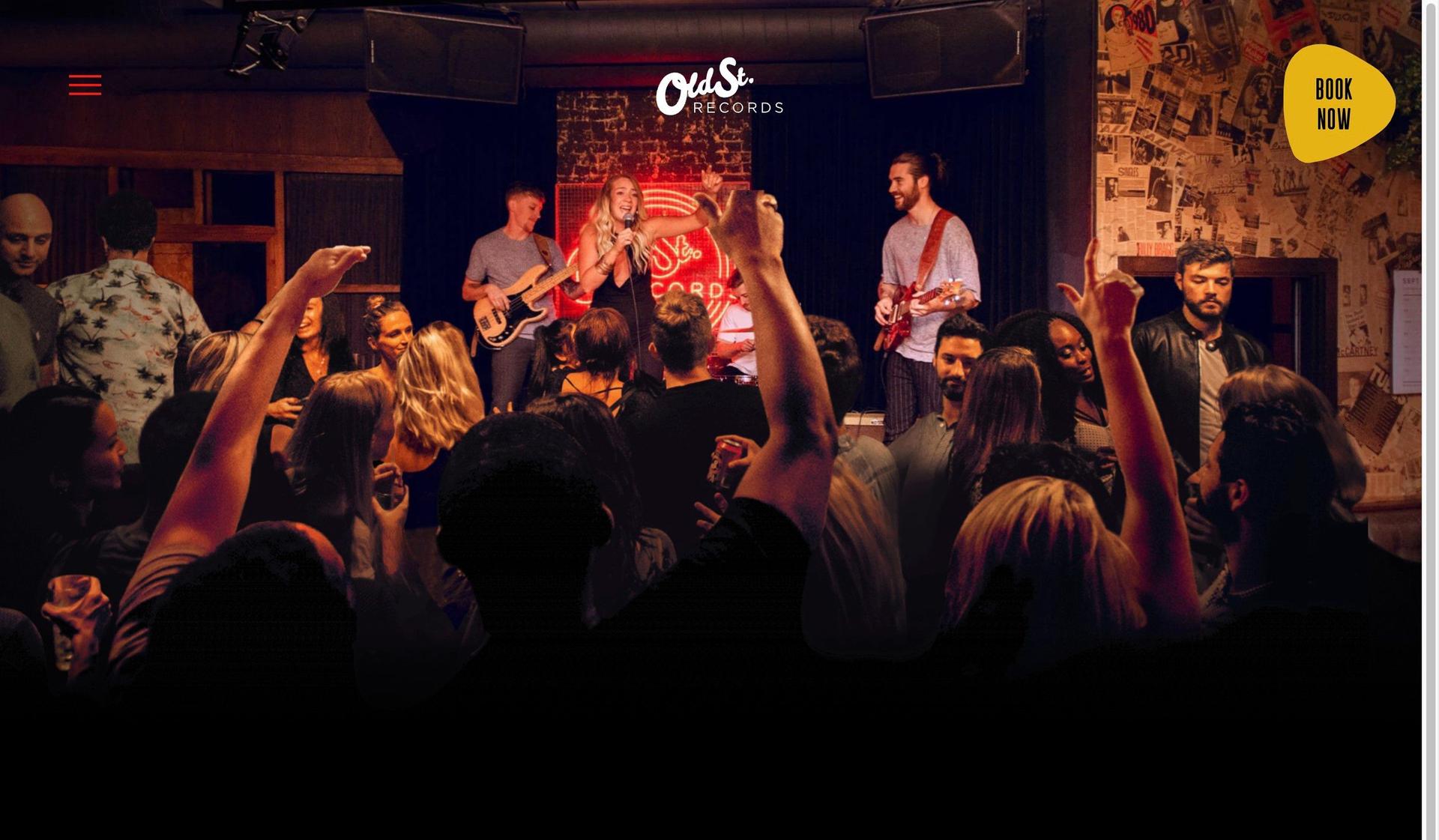 Old Street Records-record label website design examples