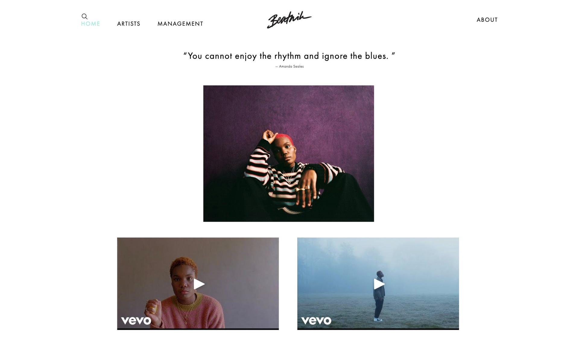 Beatnik Creative-record label website design examples