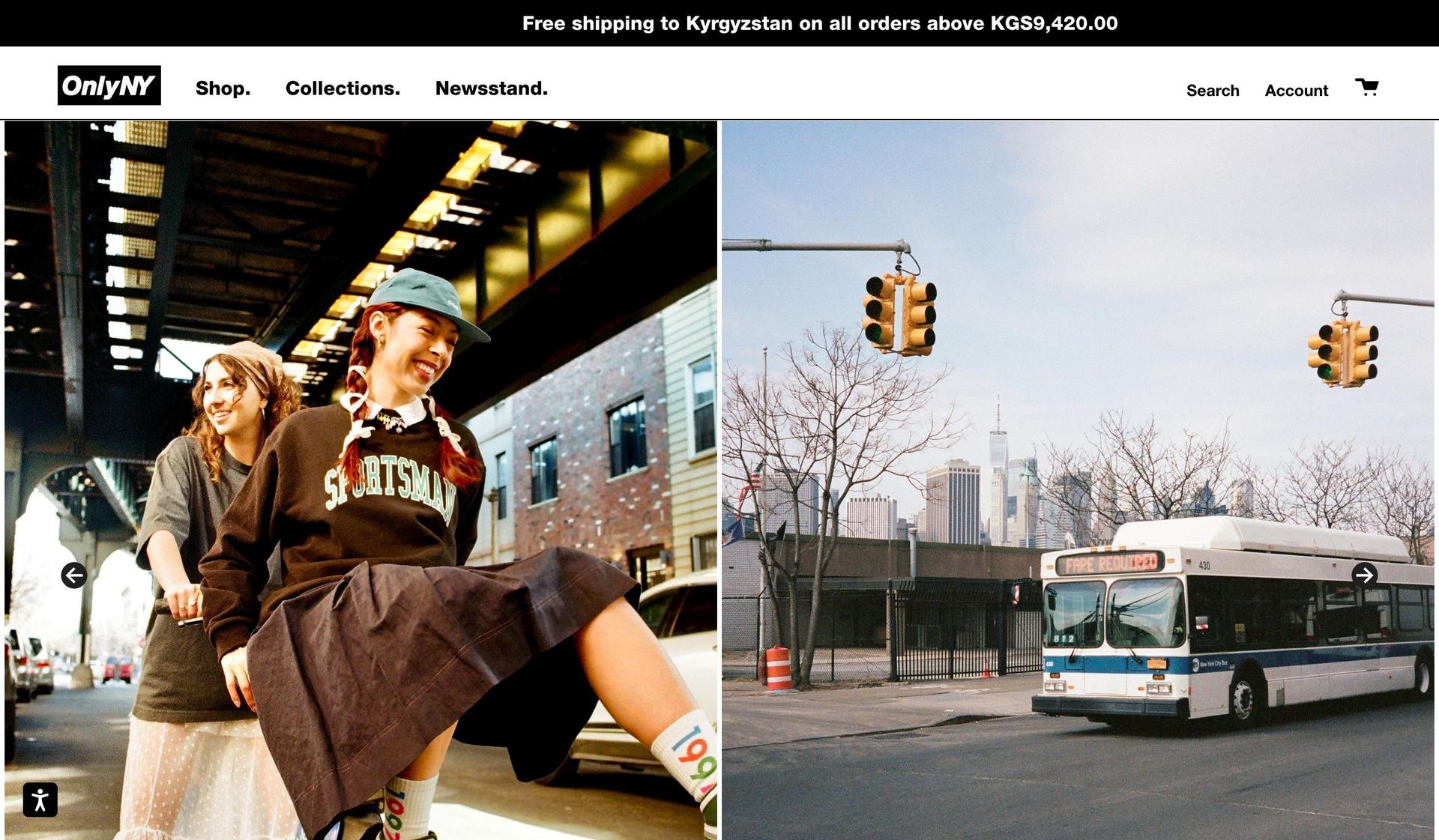 Only NY-streetwear ecommerce websites