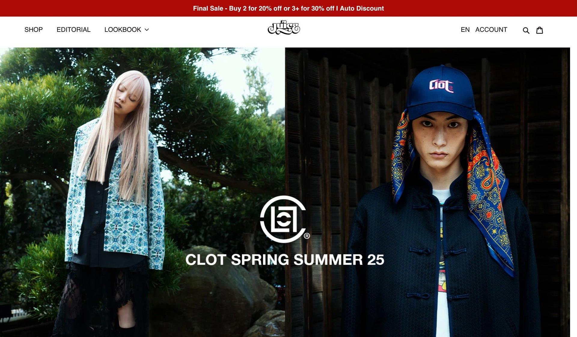 Juice Store-streetwear ecommerce websites
