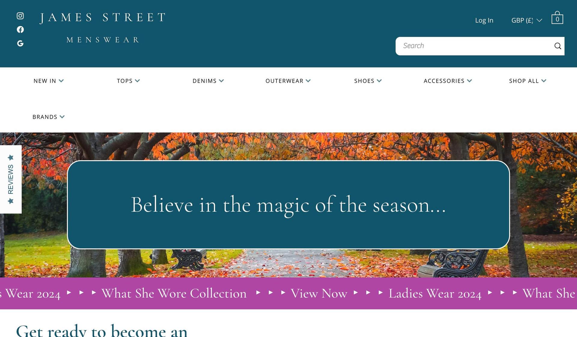 James Street Menswear-streetwear ecommerce websites