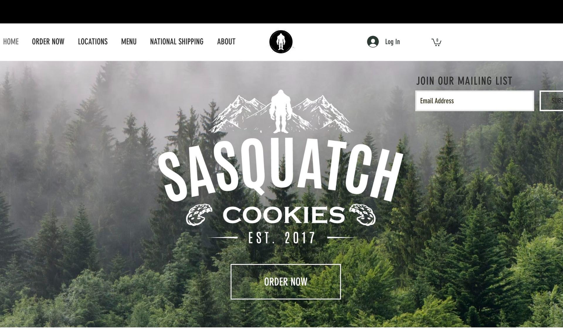 Sasquatch Cookies-food snacks website examples