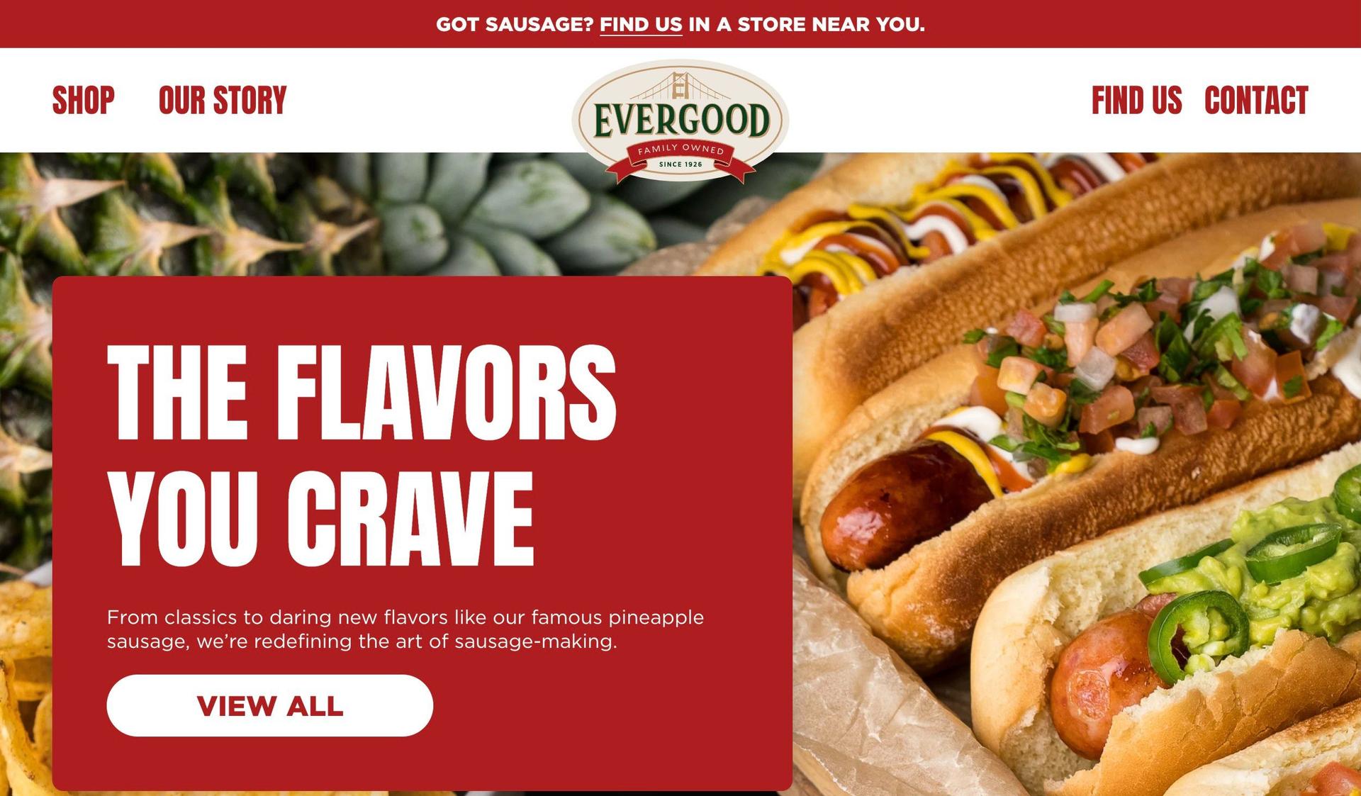 Evergood Foods-food snacks website examples