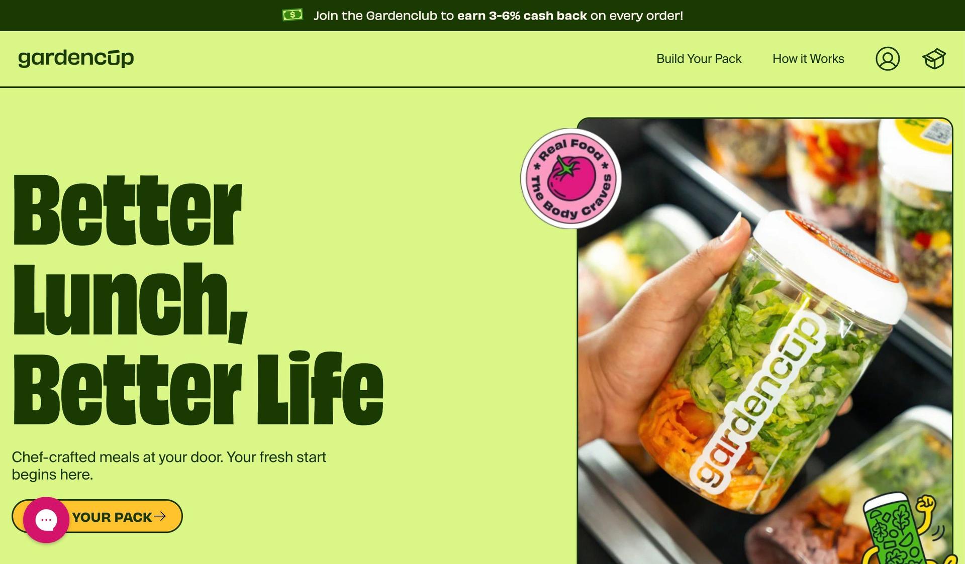Garden Cup-food snacks website examples