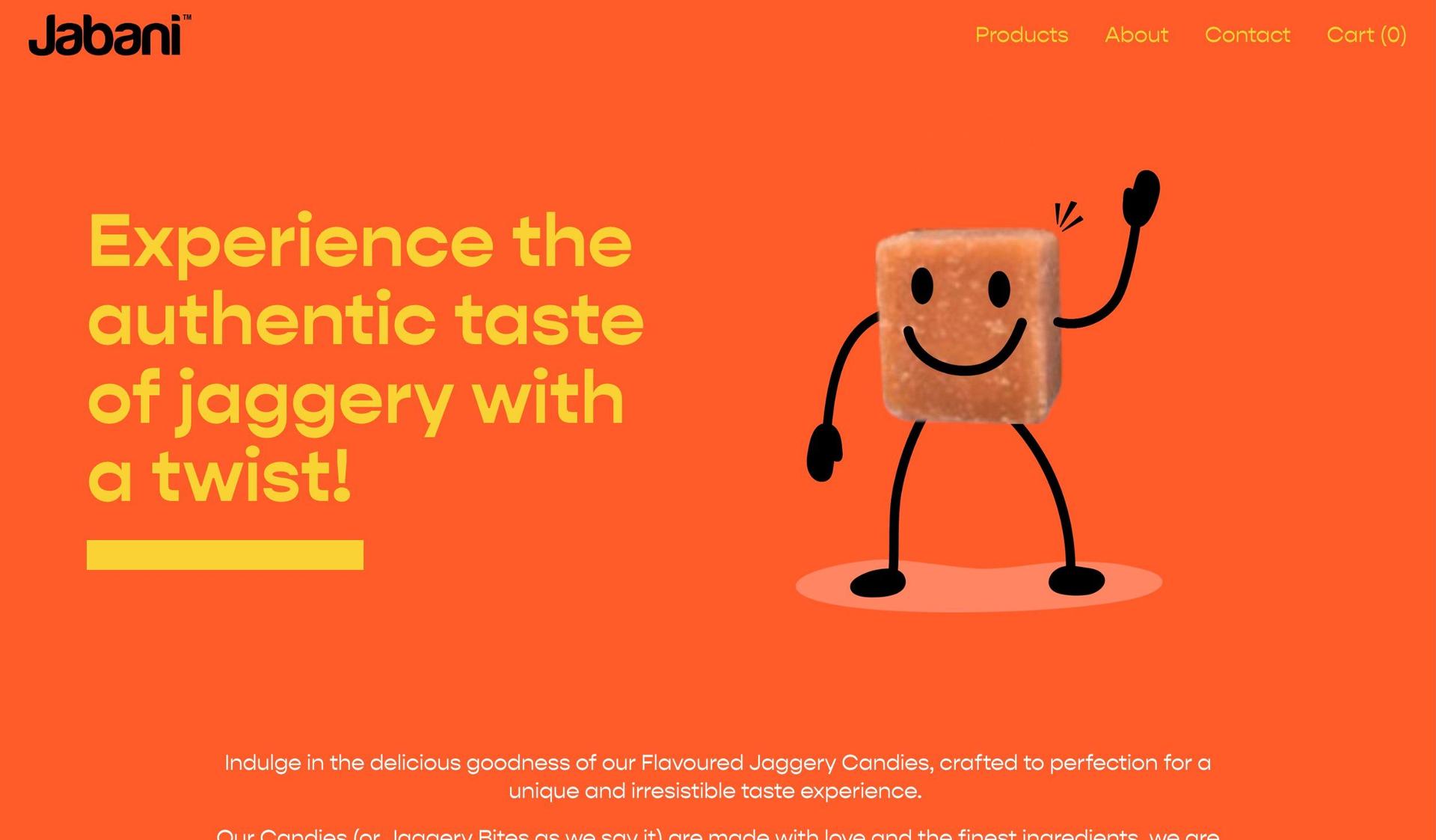 Jabani-food snacks website examples