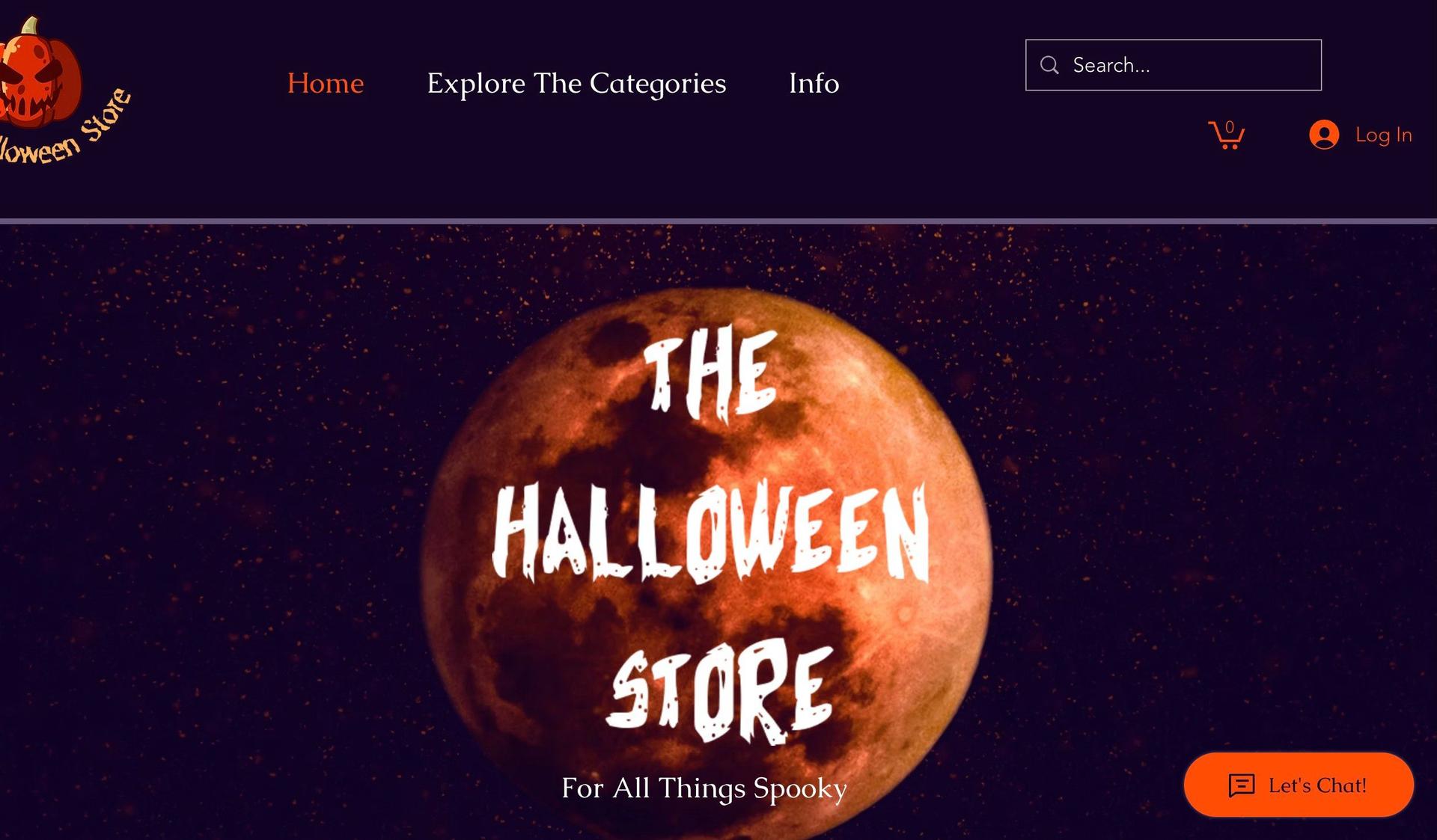 The Halloween Store-spooky halloween websites