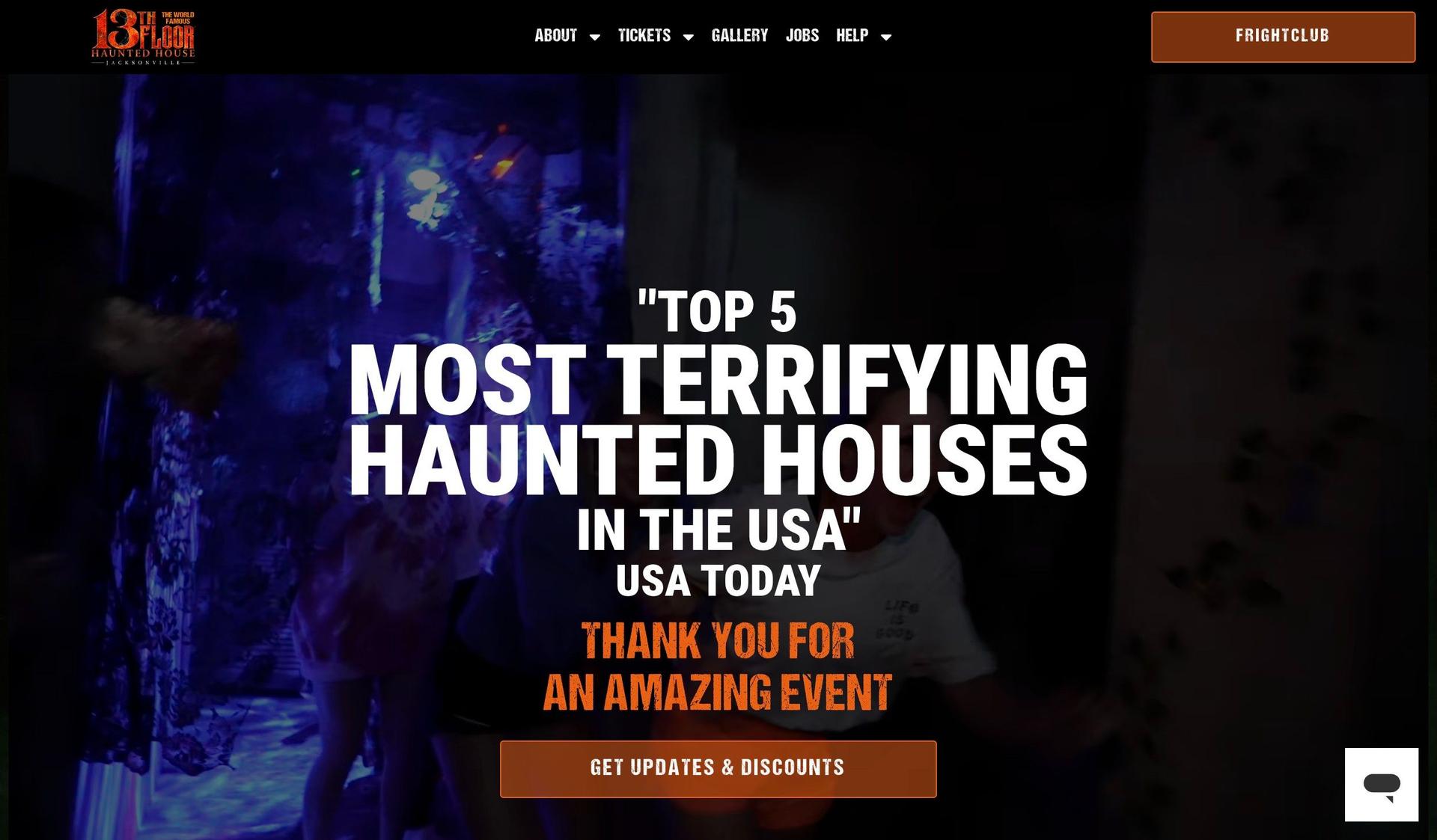 13th Floor Jacksonville-spooky halloween websites