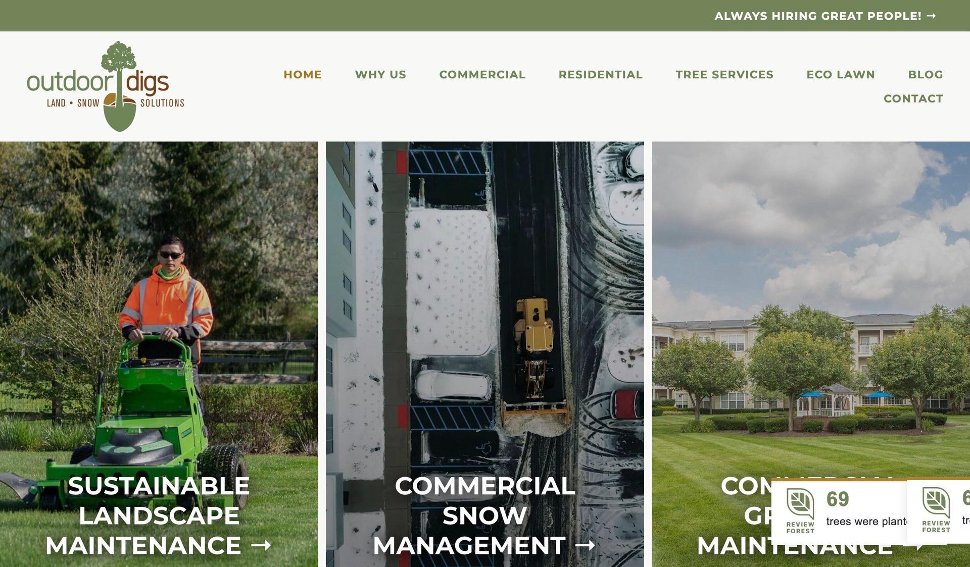 Outdoor Digs-lawn care websites