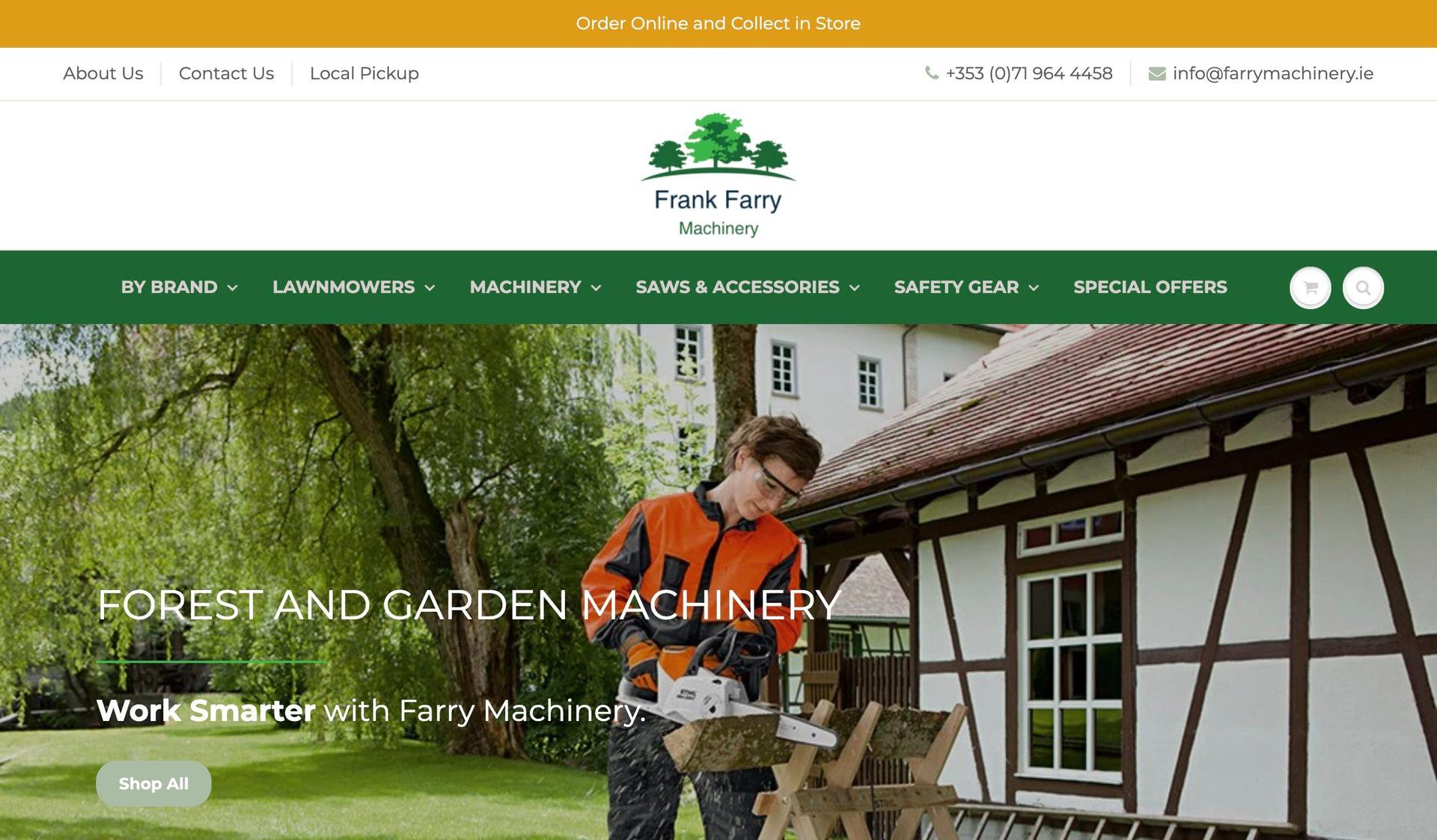 Farry Machinery-shopify hardware store examples