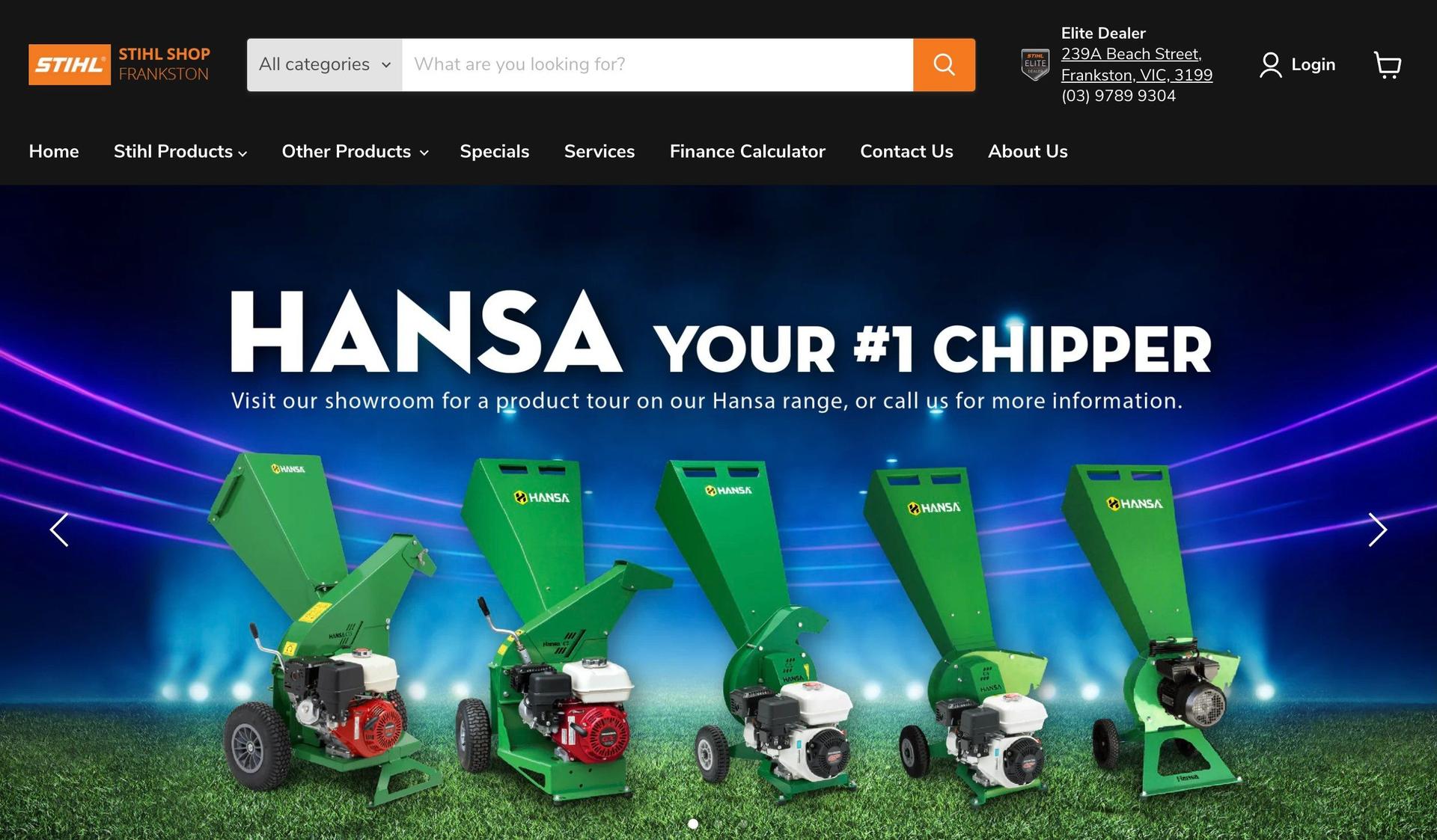 Frankston Mower Services-shopify hardware store examples