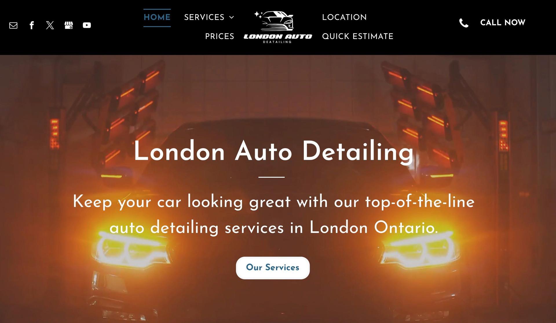 London Auto Detailing-auto detailing website designs