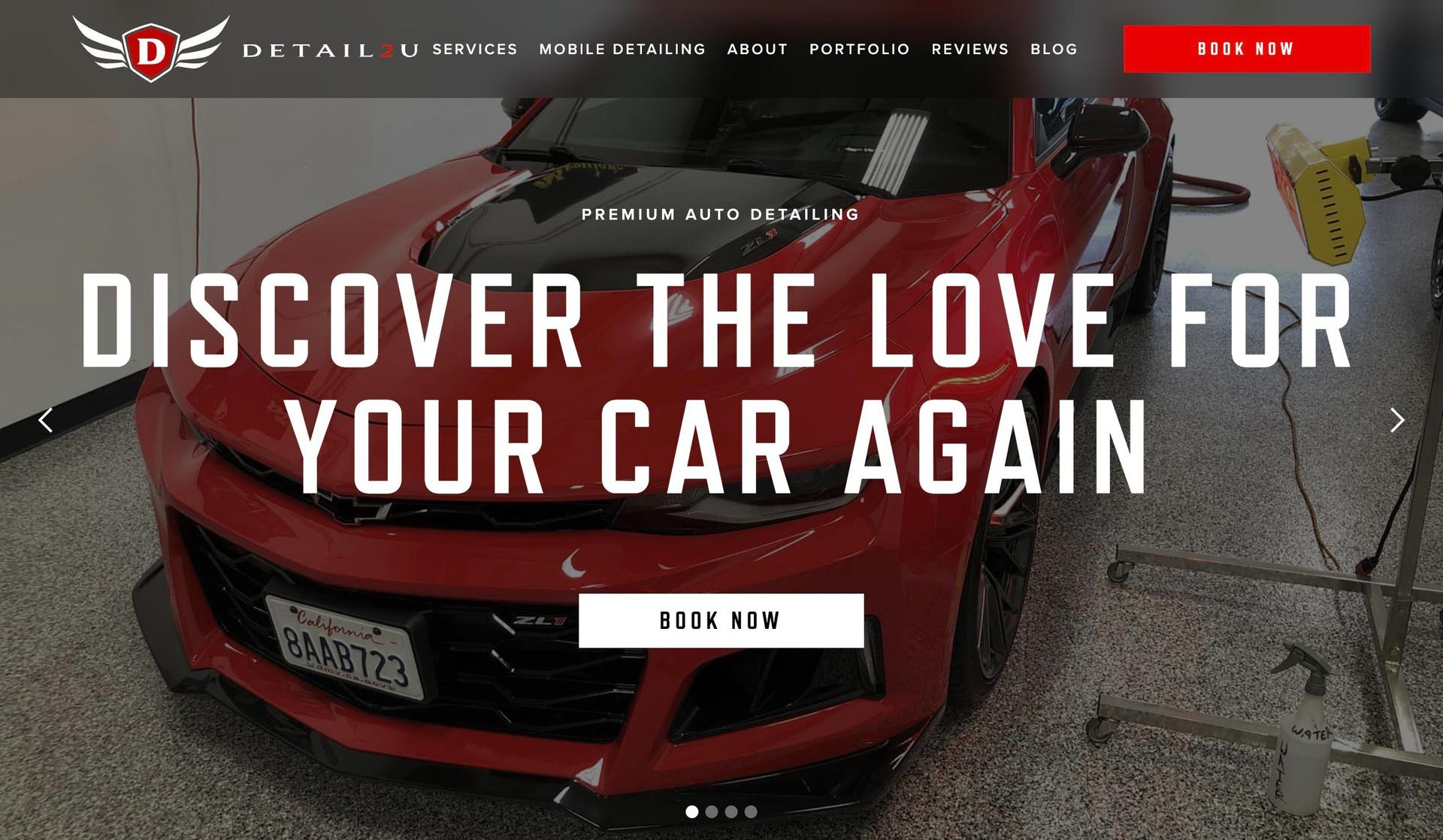 Detail 2U-auto detailing website designs