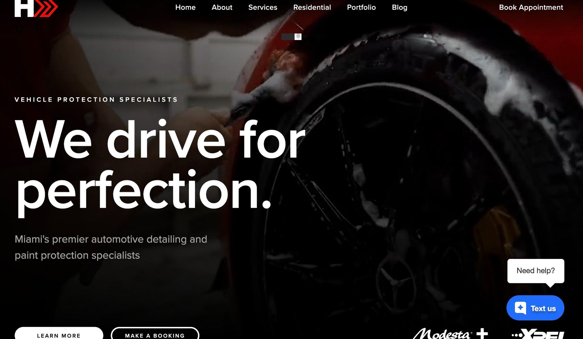 Hugh's Detailing-auto detailing website designs