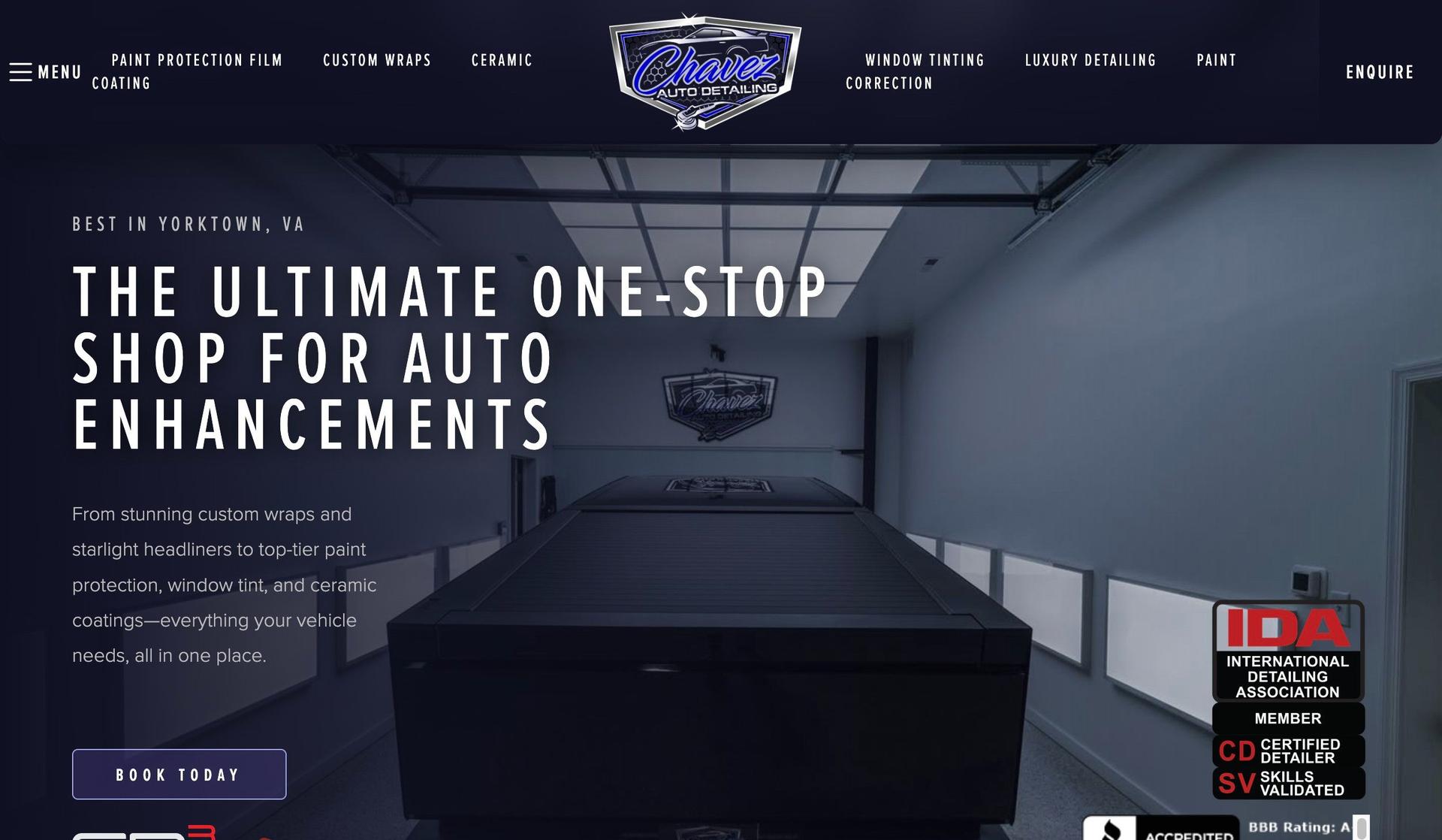 Chavez AD-auto detailing website designs