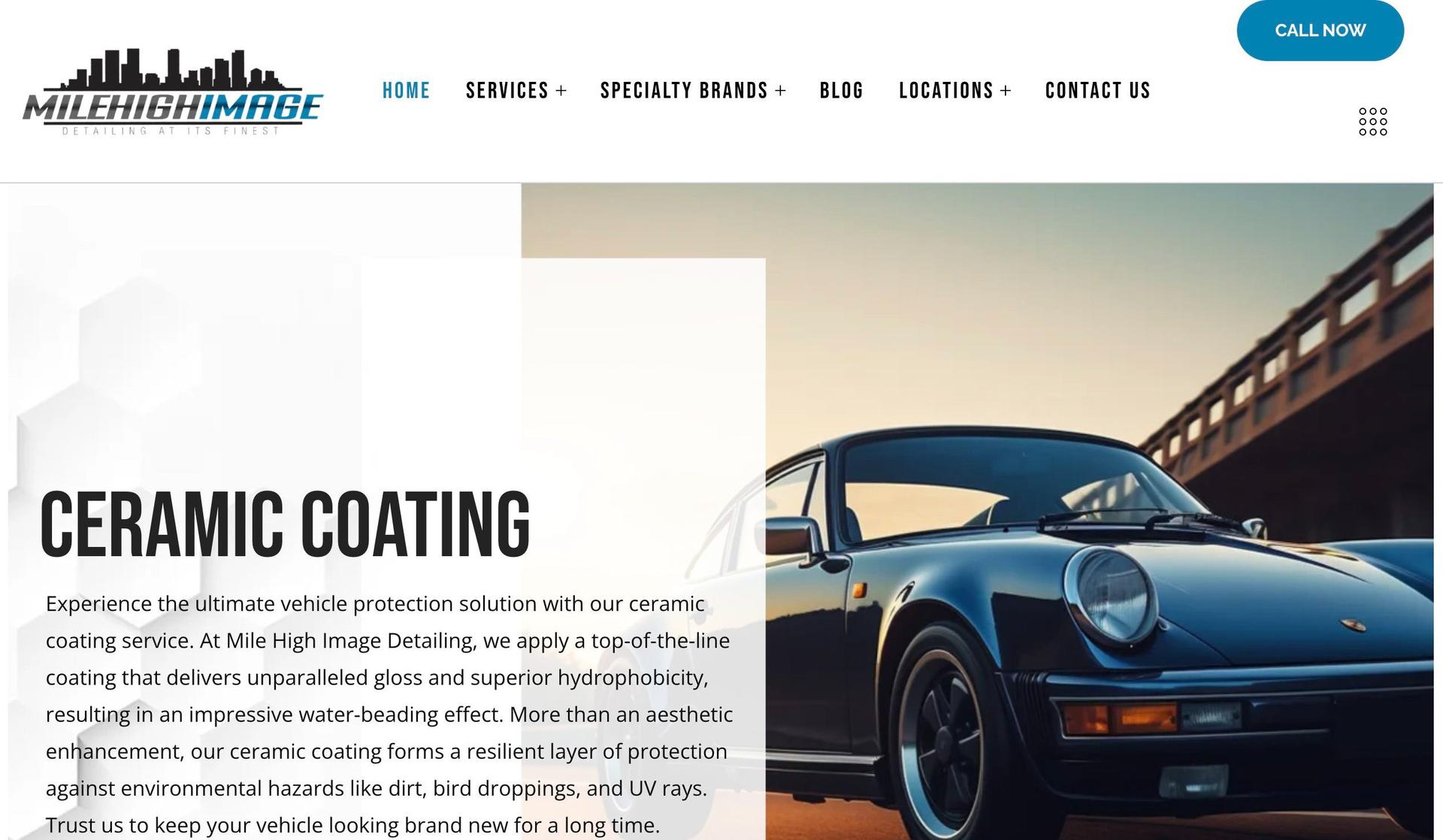Mile High Image Detailing-auto detailing website designs