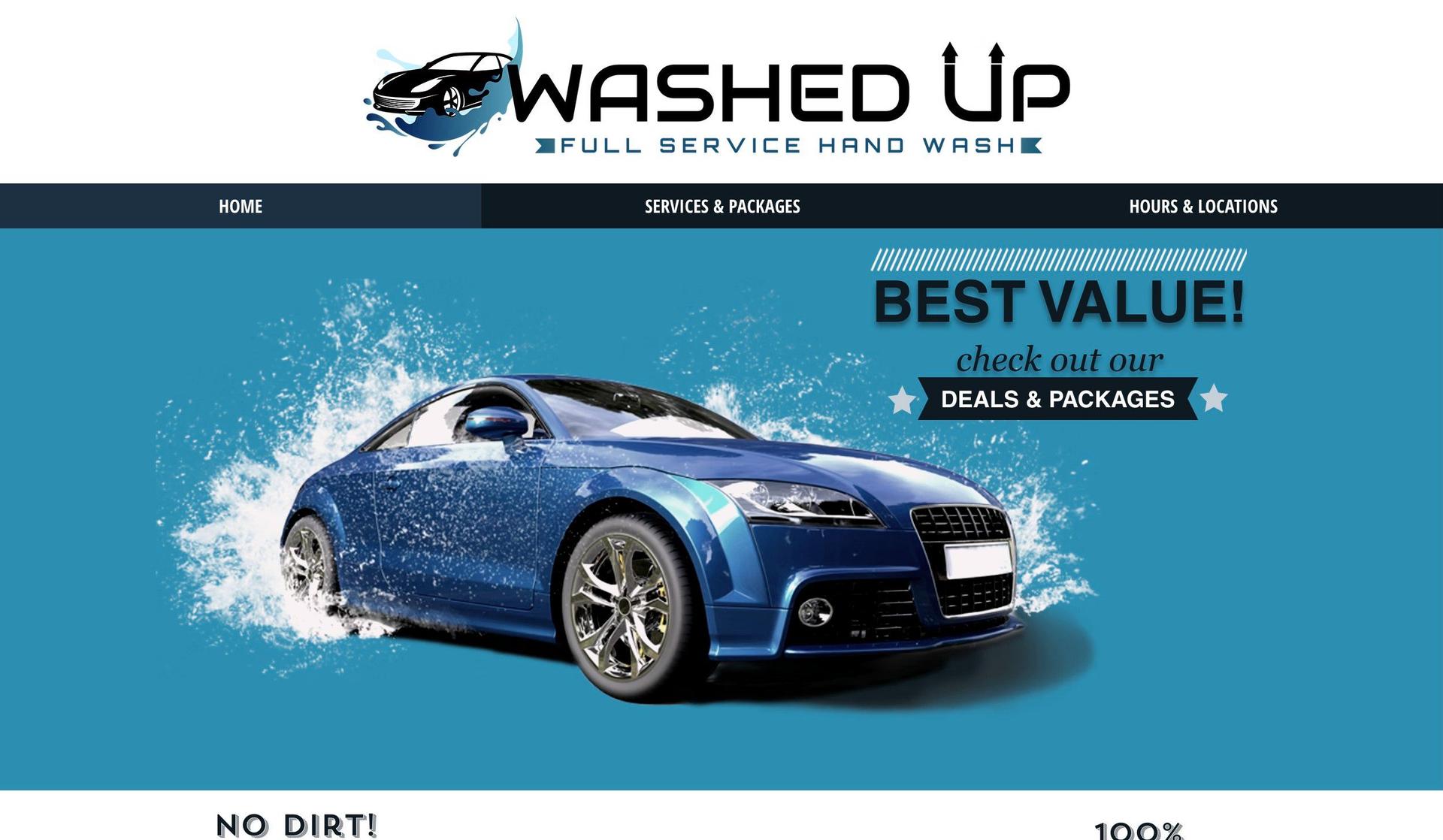 Washed Up Cars-auto detailing website designs