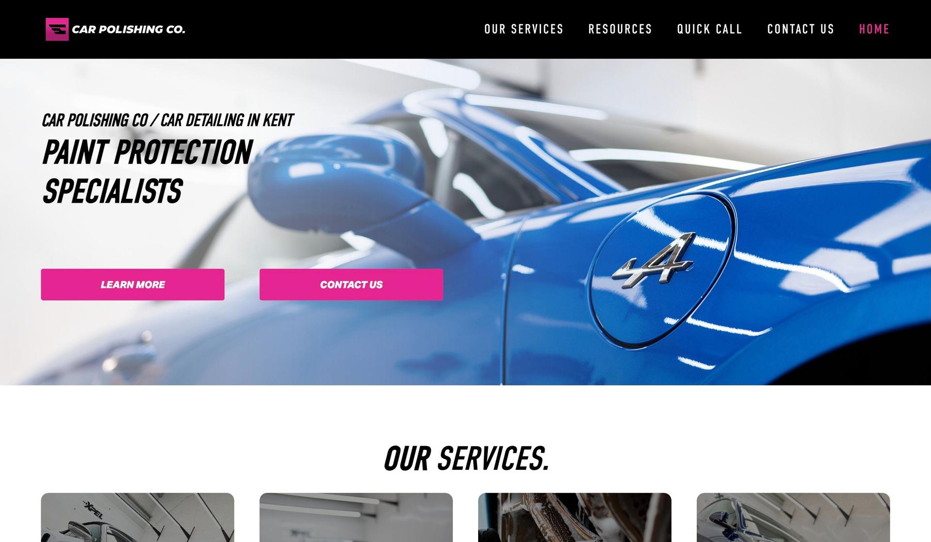 Car Polishing-auto detailing website designs