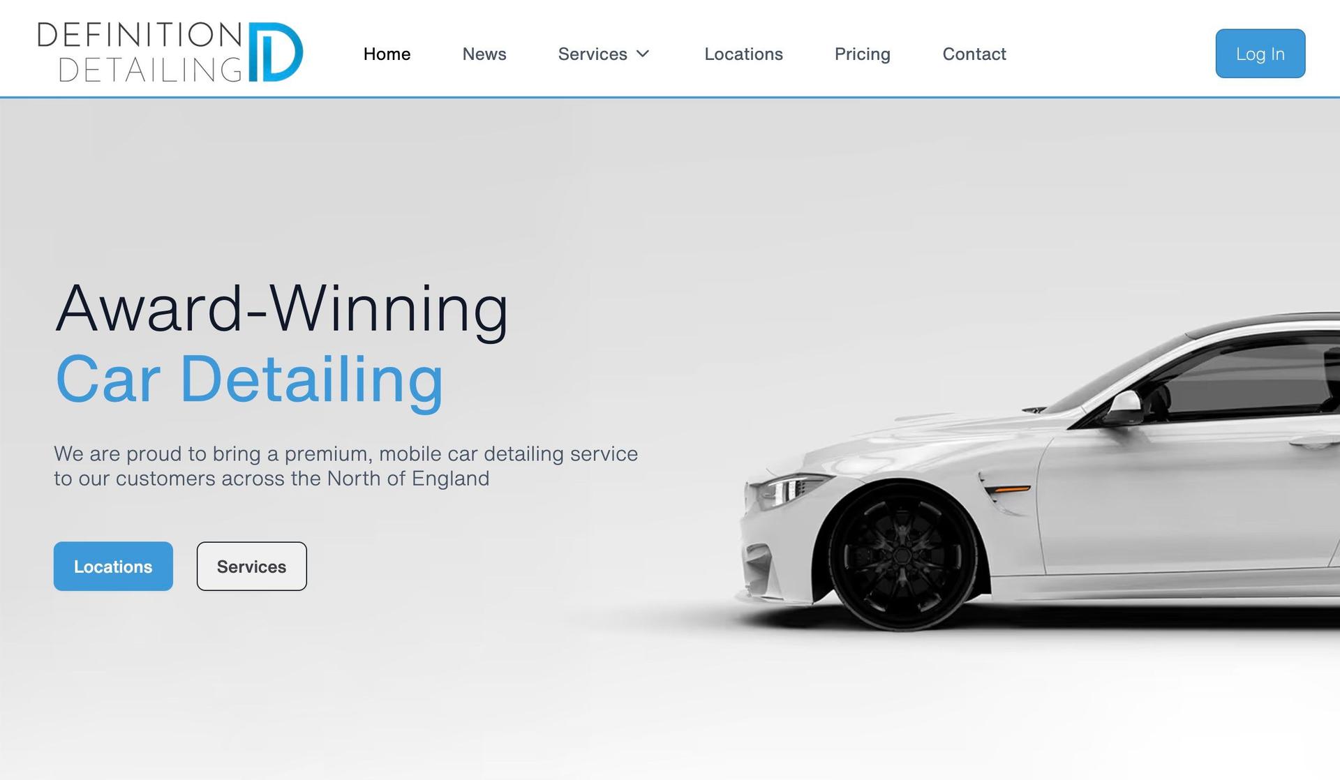 Definition Detailing-auto detailing website designs