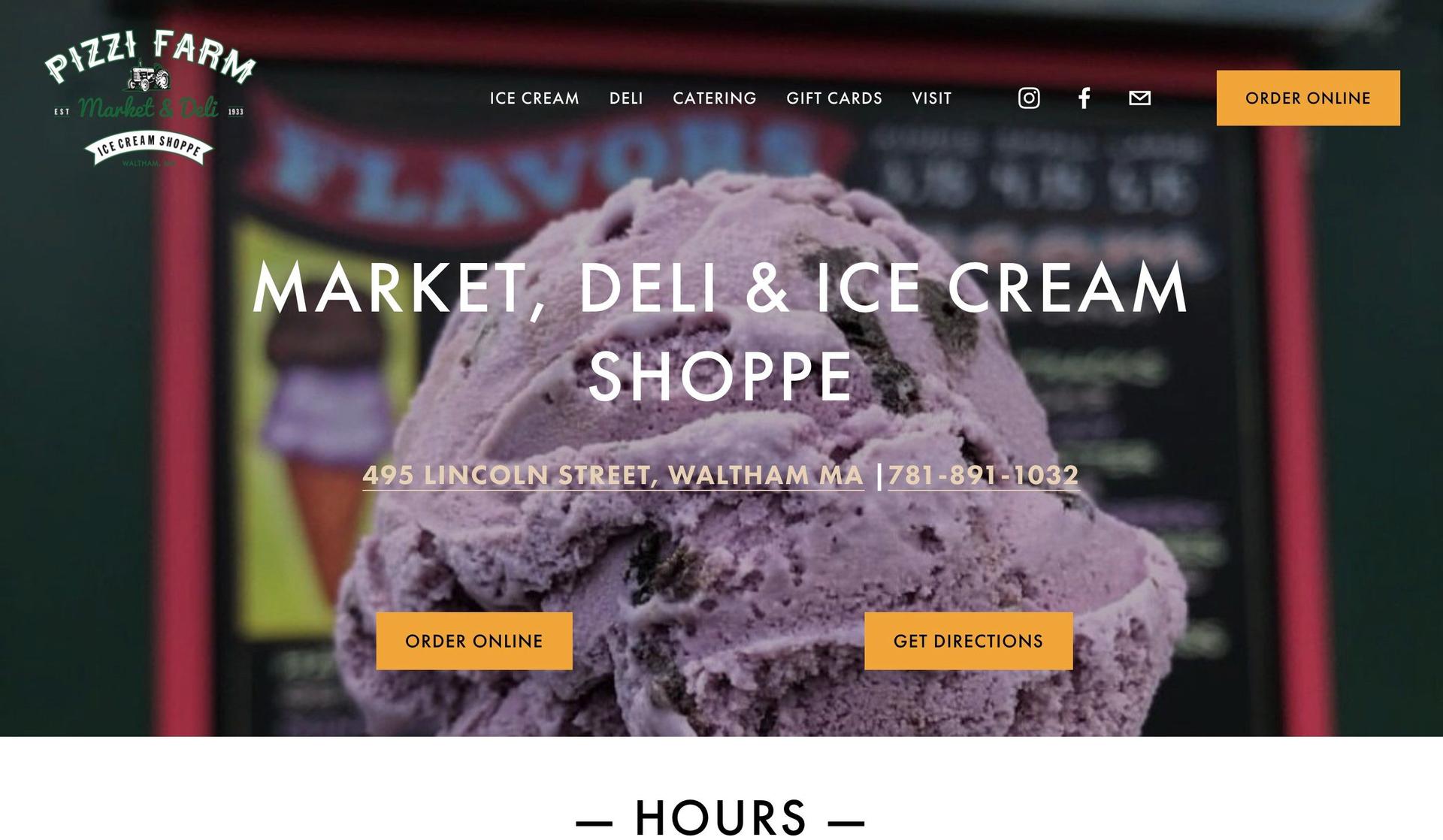 Pizzi Farm-catering website examples