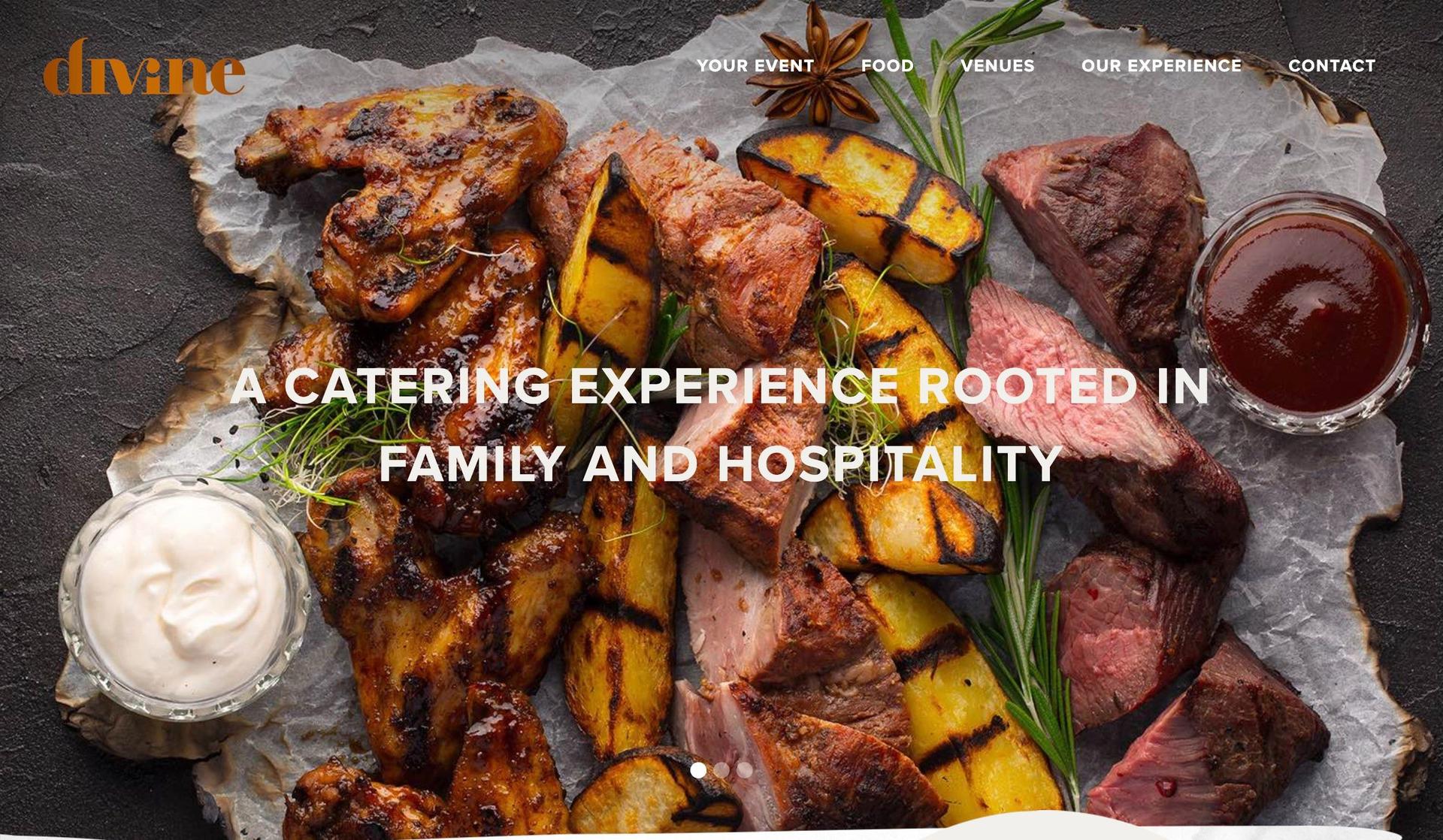 Divine Events-catering website examples