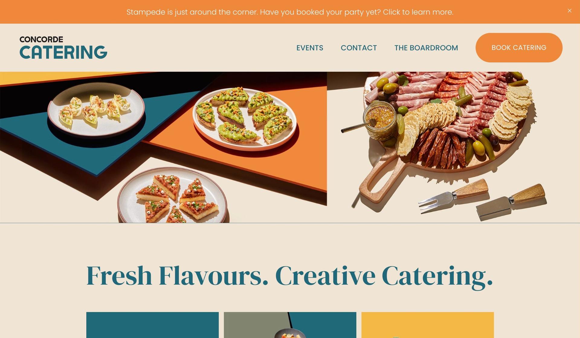 Concorde Catering-catering website examples