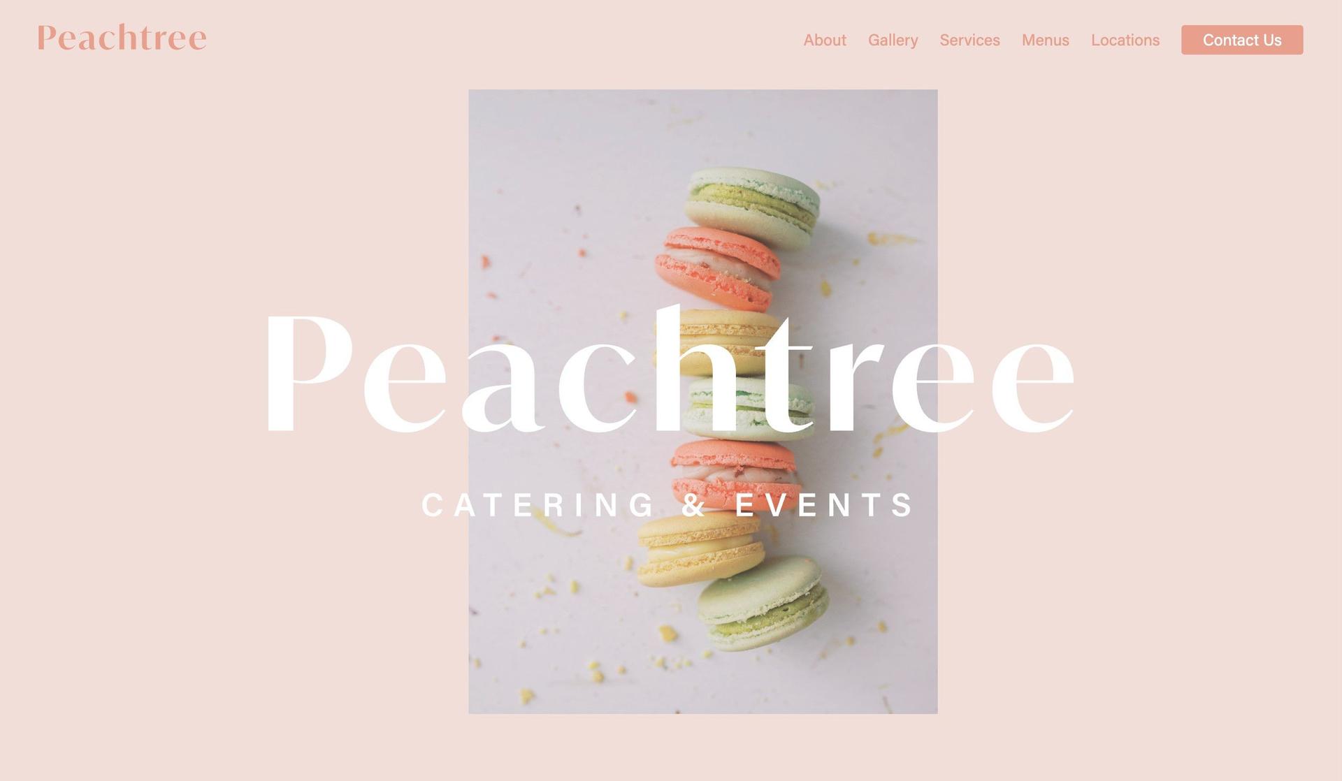 Peachtree Catering-catering website examples