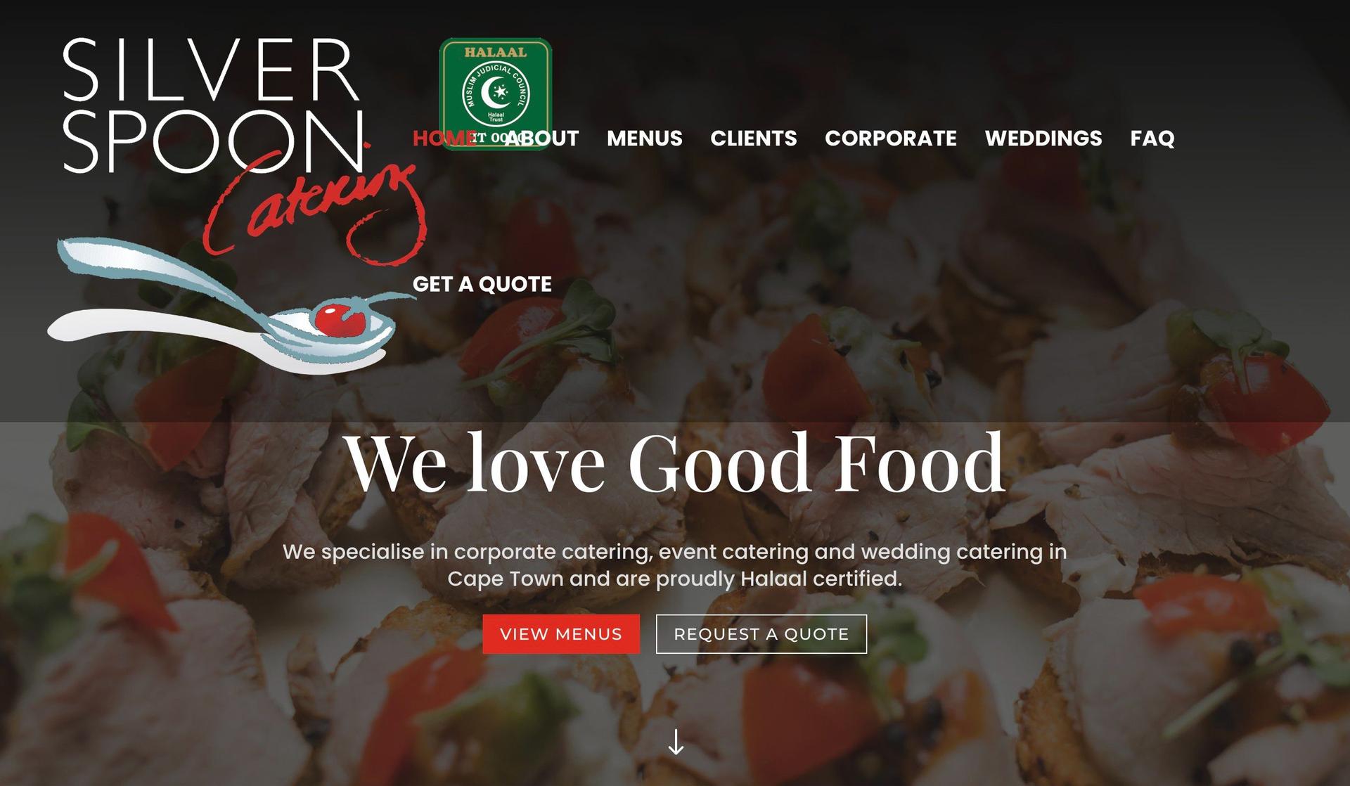 Silver Spoon Catering-catering website examples