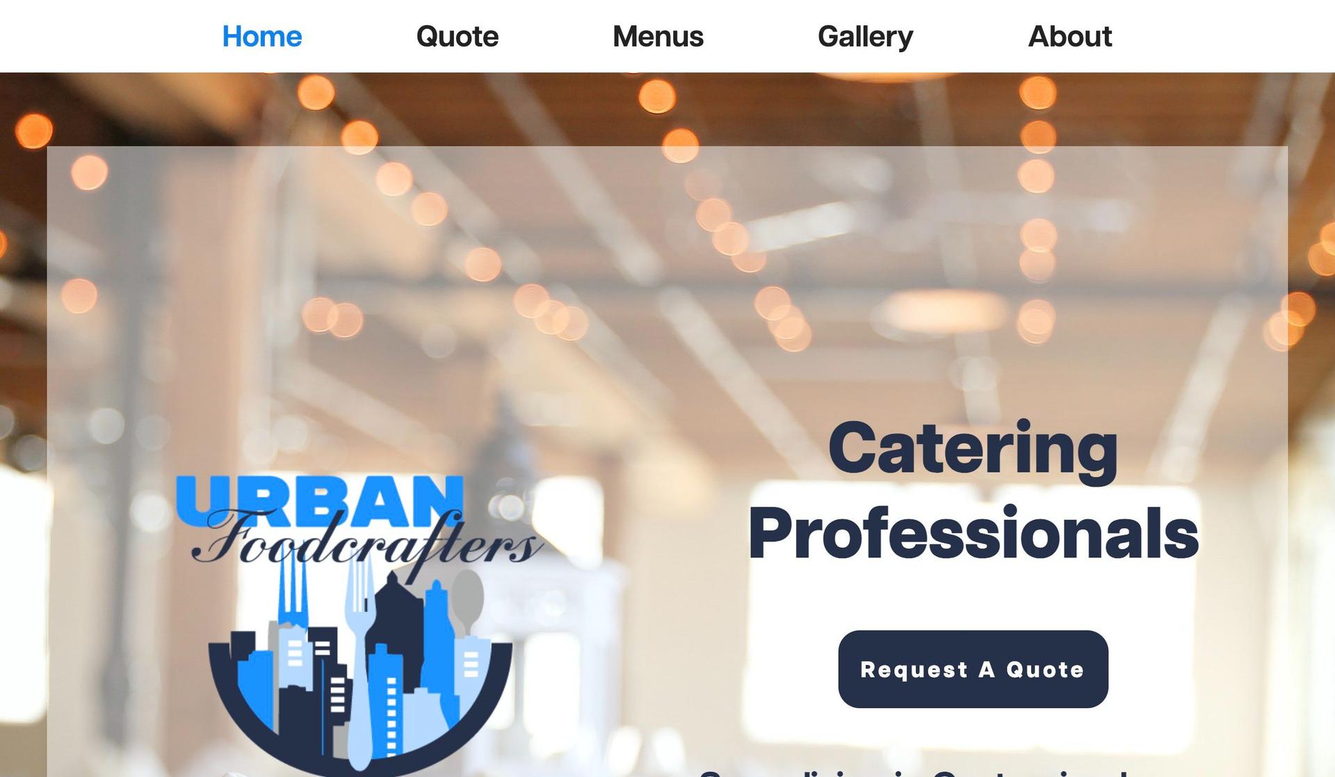 Urban Food Crafters-catering website examples