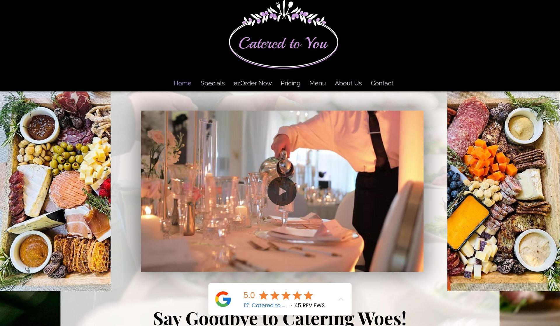 Catered To You Catering-catering website examples
