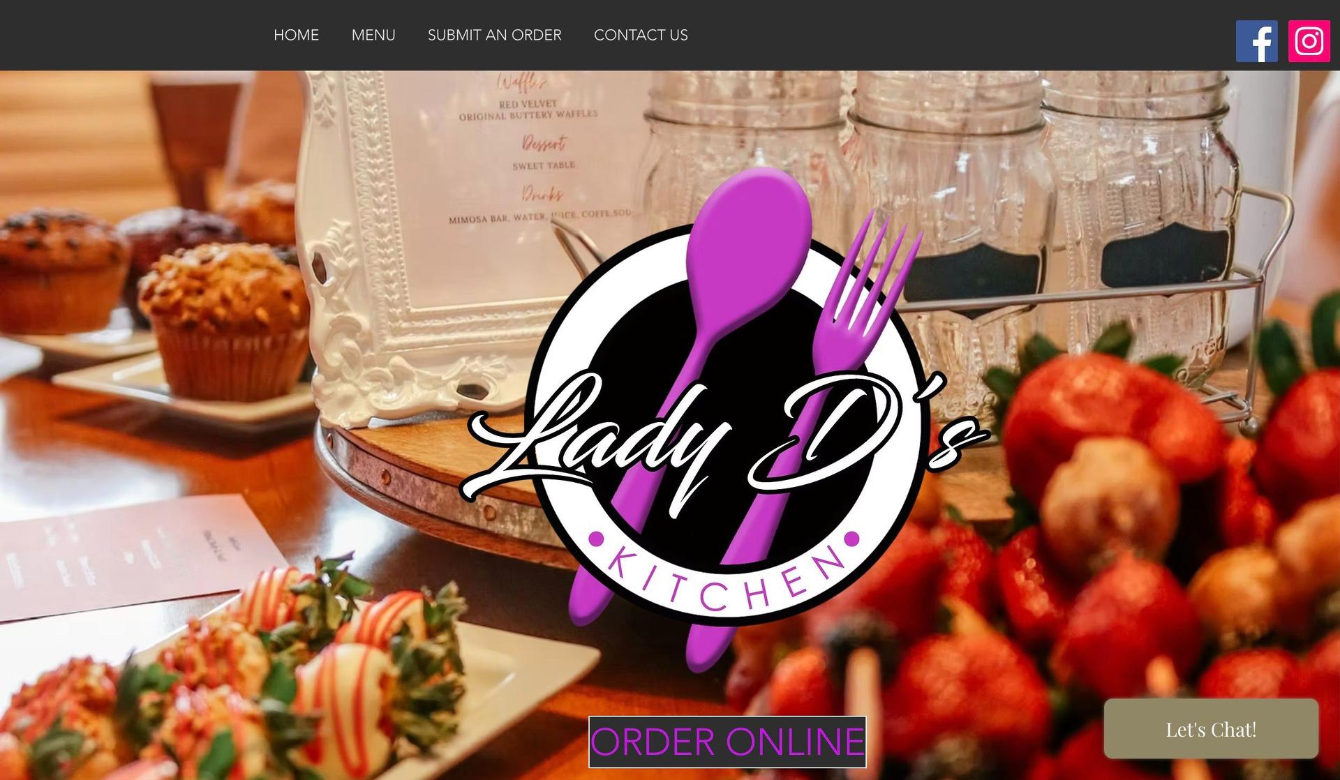Lady D Kitchen-catering website examples