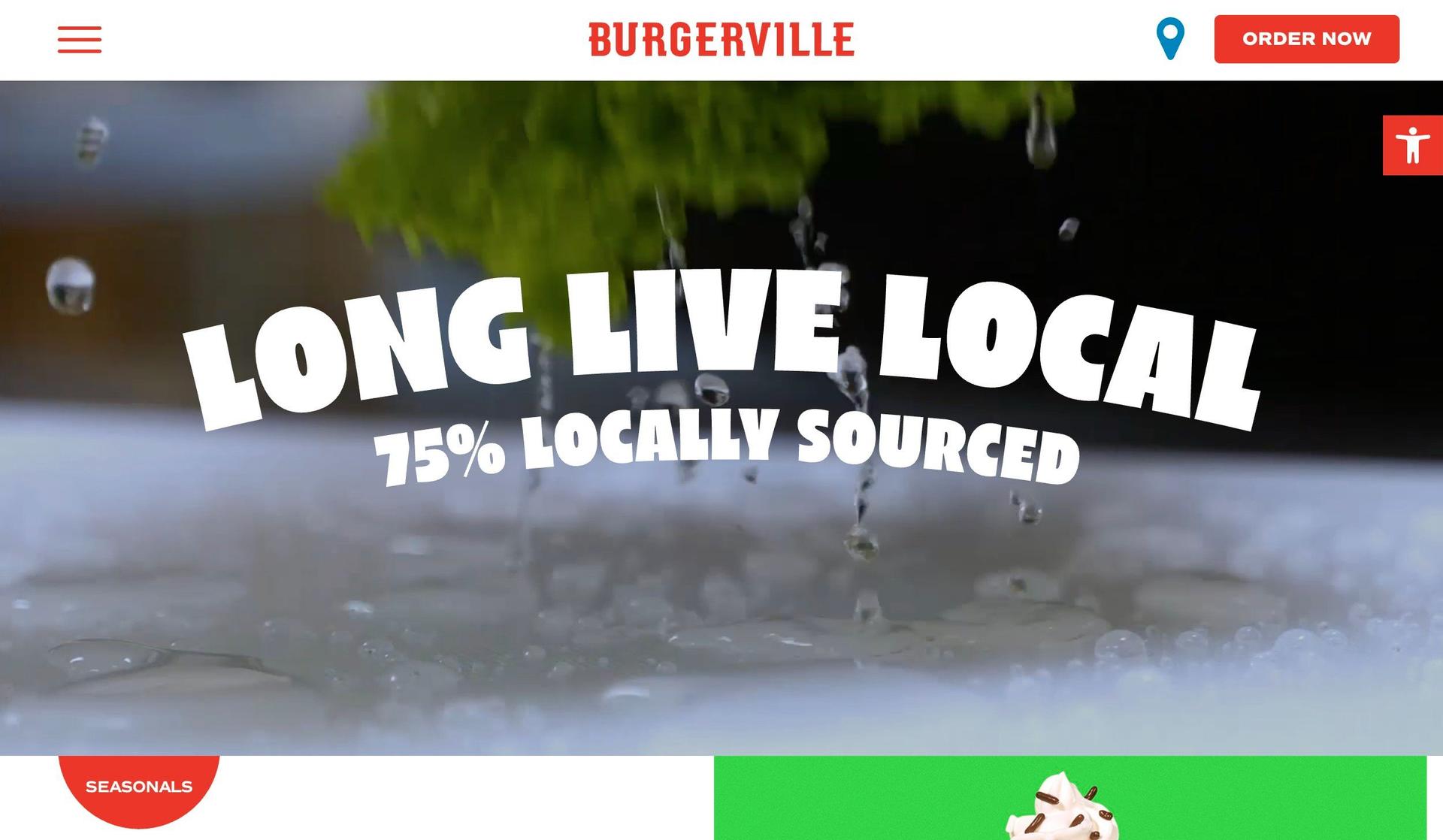 Burgerville-fast food website examples