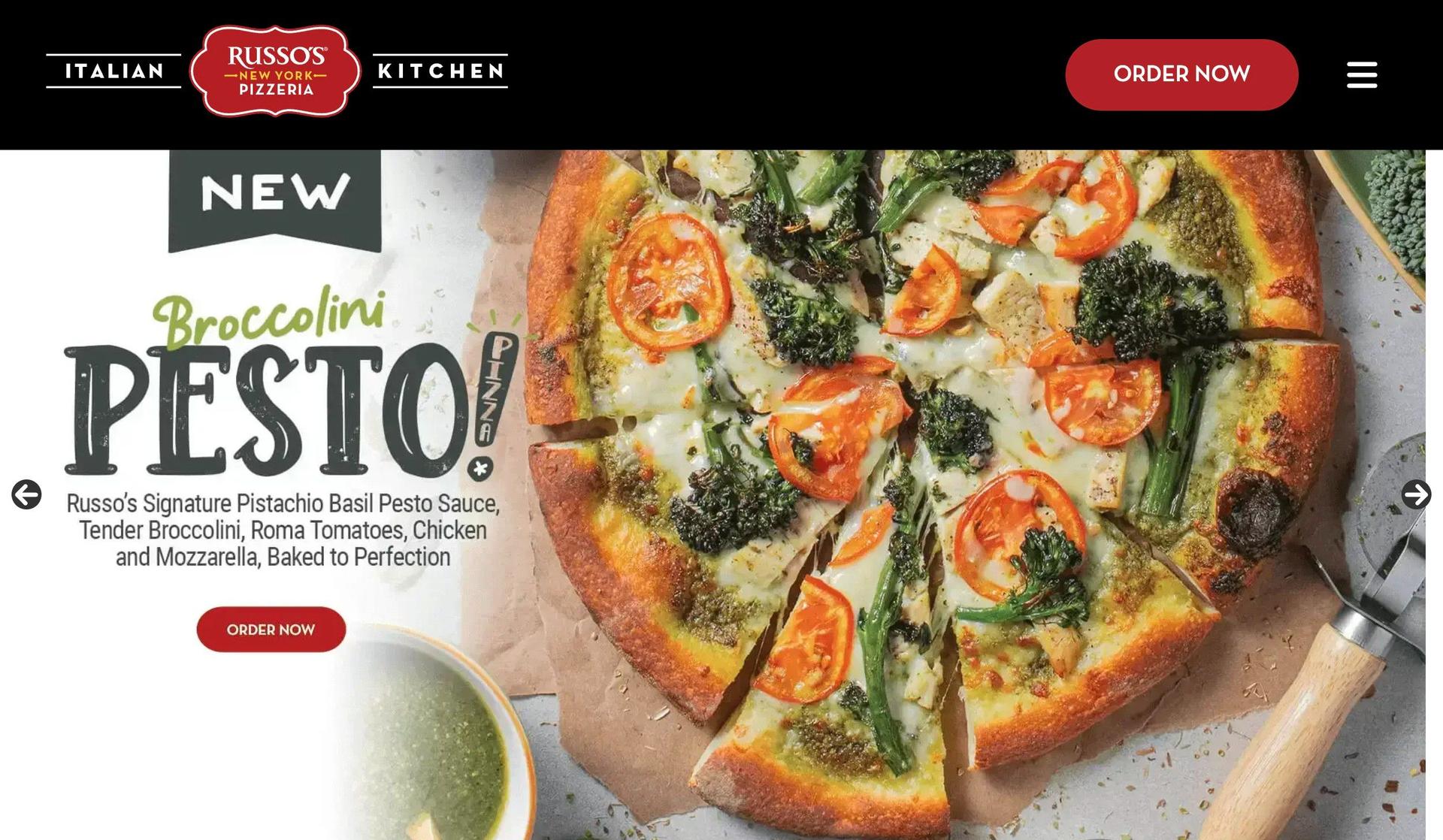 New York Pizzeria-fast food website examples