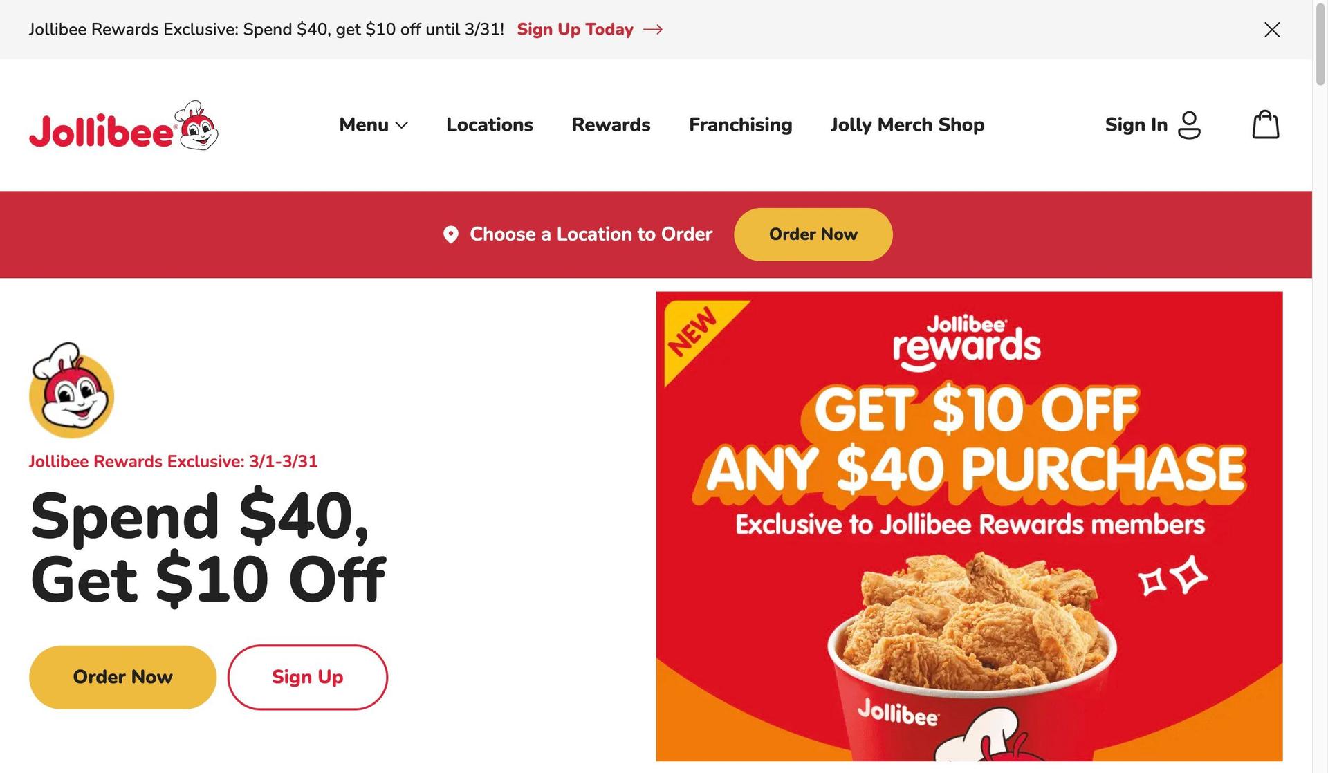 Jollibee Foods-fast food website examples