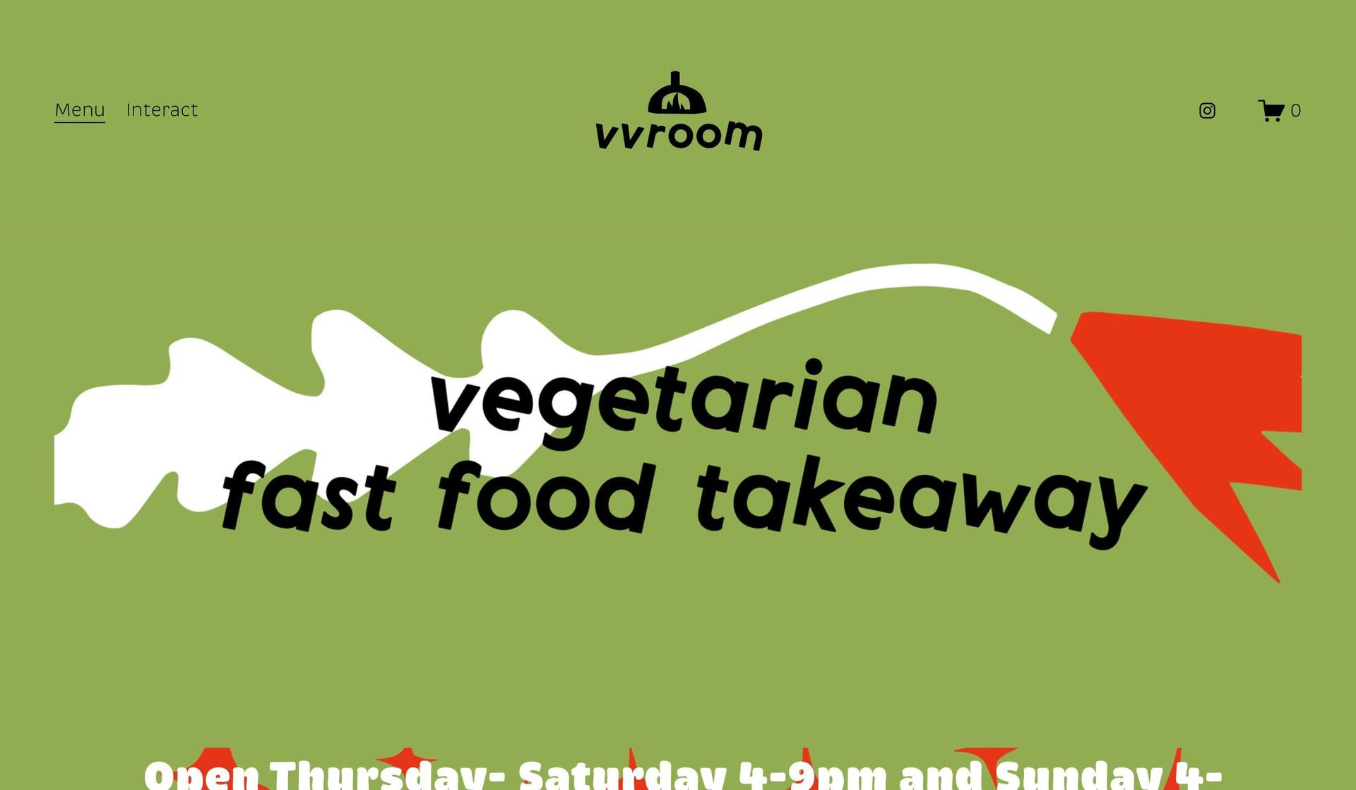 Vvroom-fast food website examples