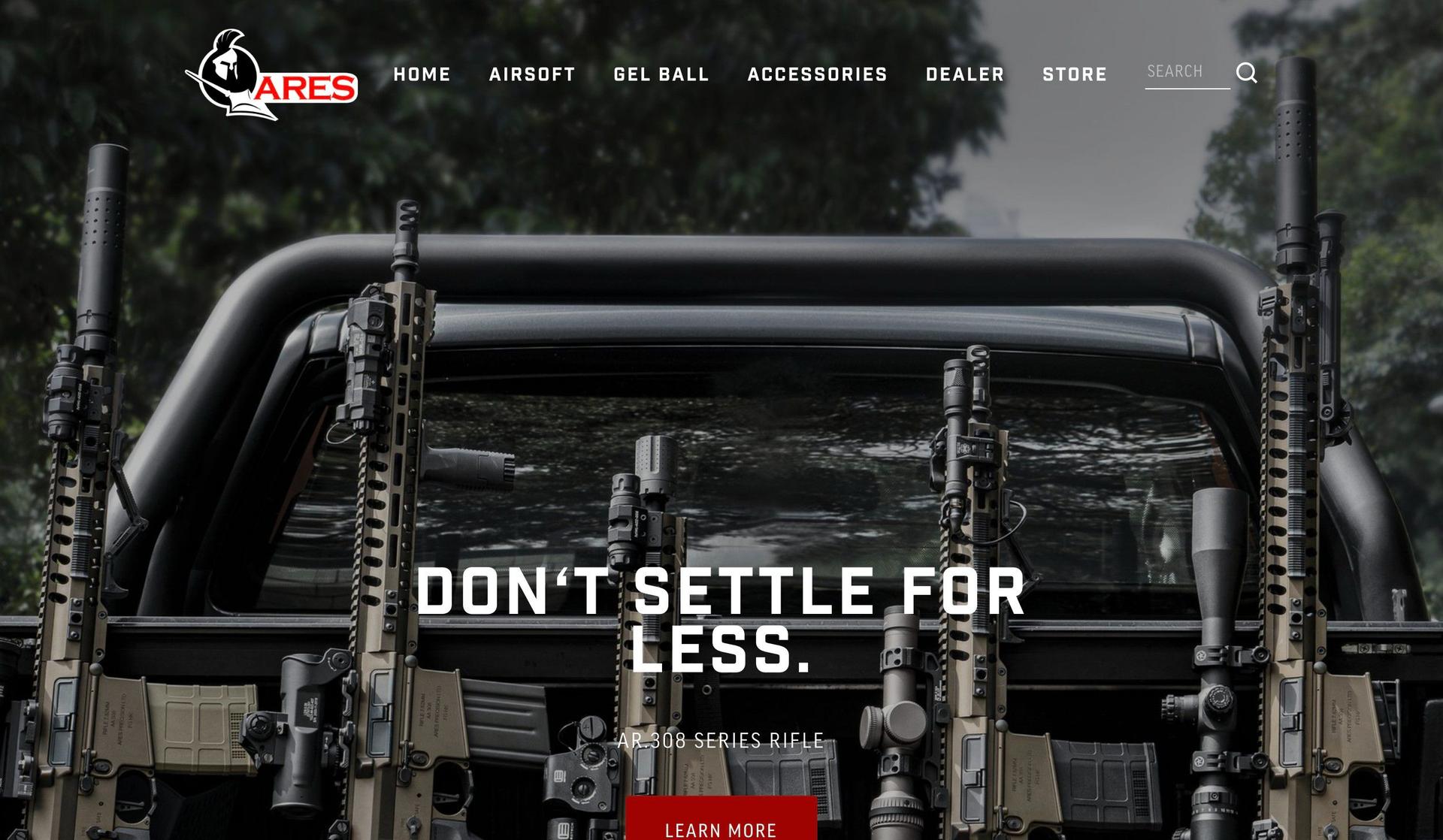 Ares Airsoft-gun website examples