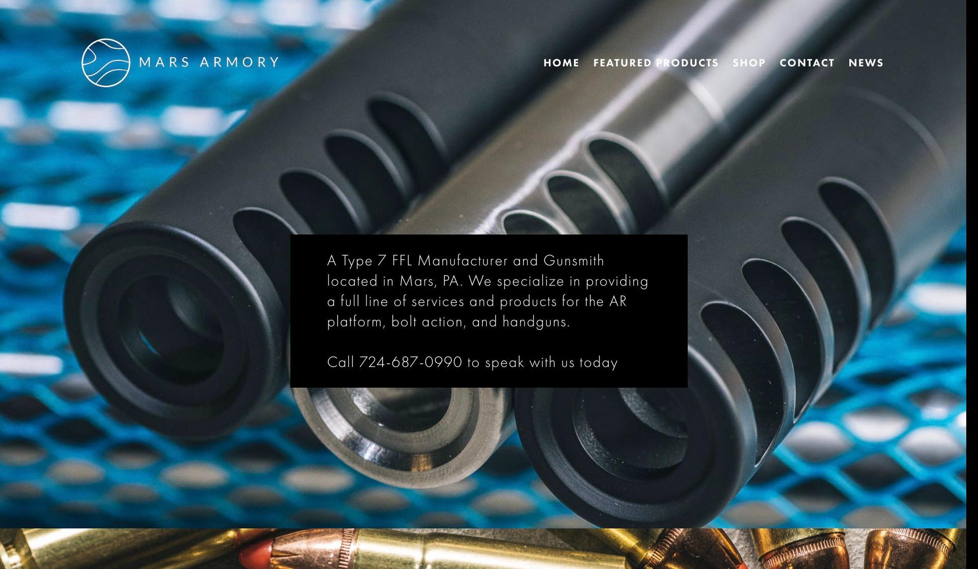 Mars Armory-gun website examples